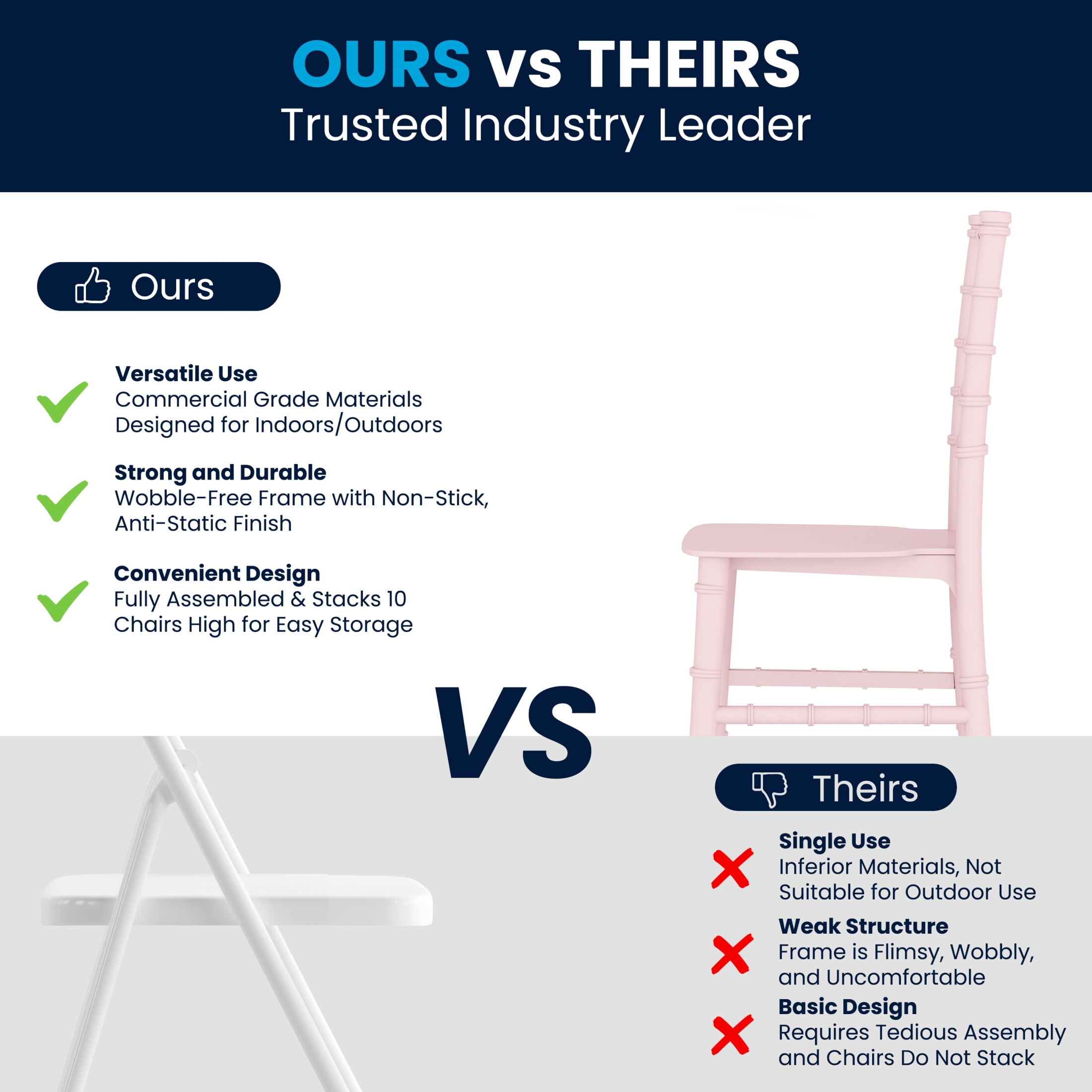 Flash Furniture Hercules Series Children's Event Chiavari Chairs, Set of 10, Pink - Image 6