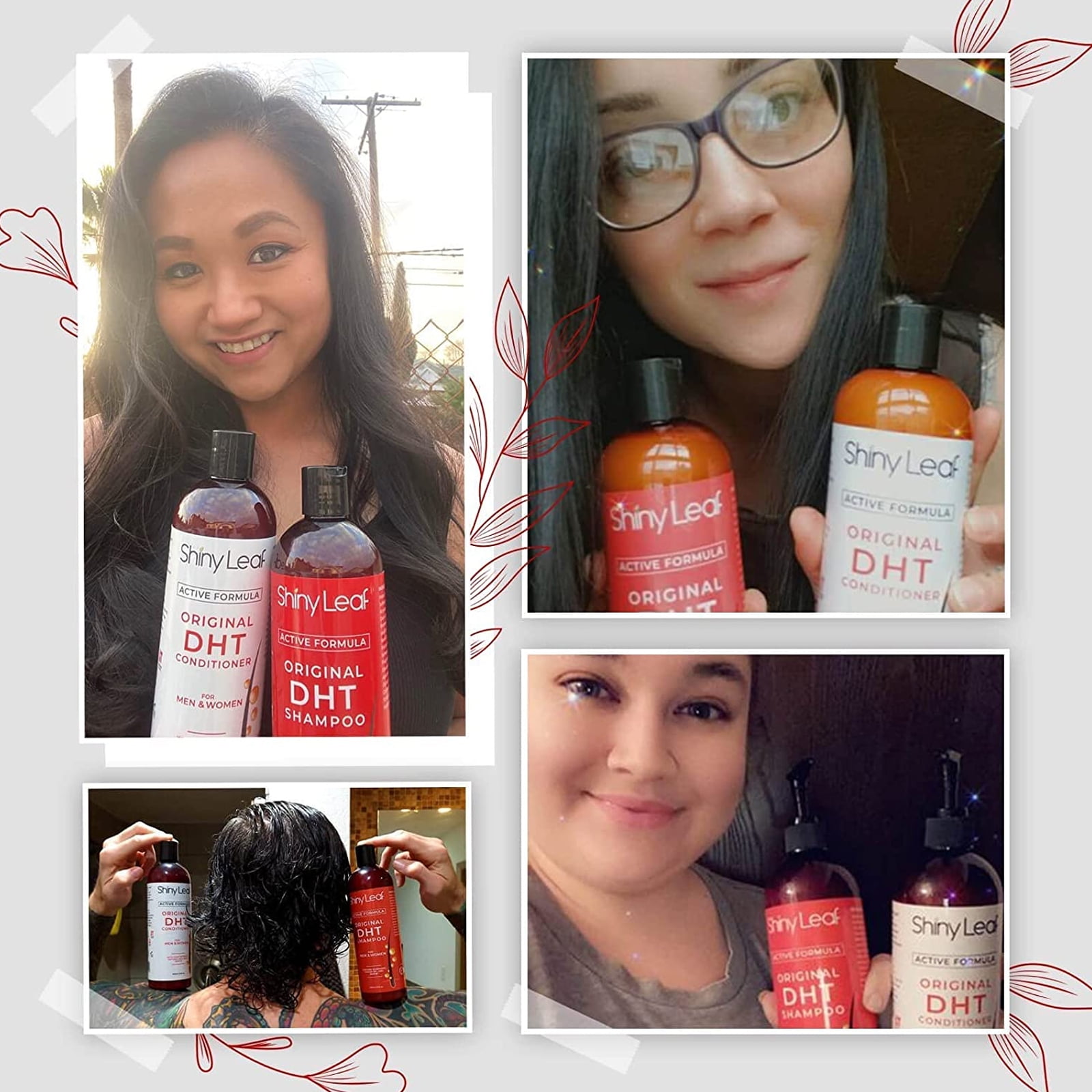 Shiny Leaf DHT Blocker Hair Loss Prevention & Care Daily Shampoo with Biotin, Castor Oil & Rosemary, 16 fl oz (2 pack) - Image 10