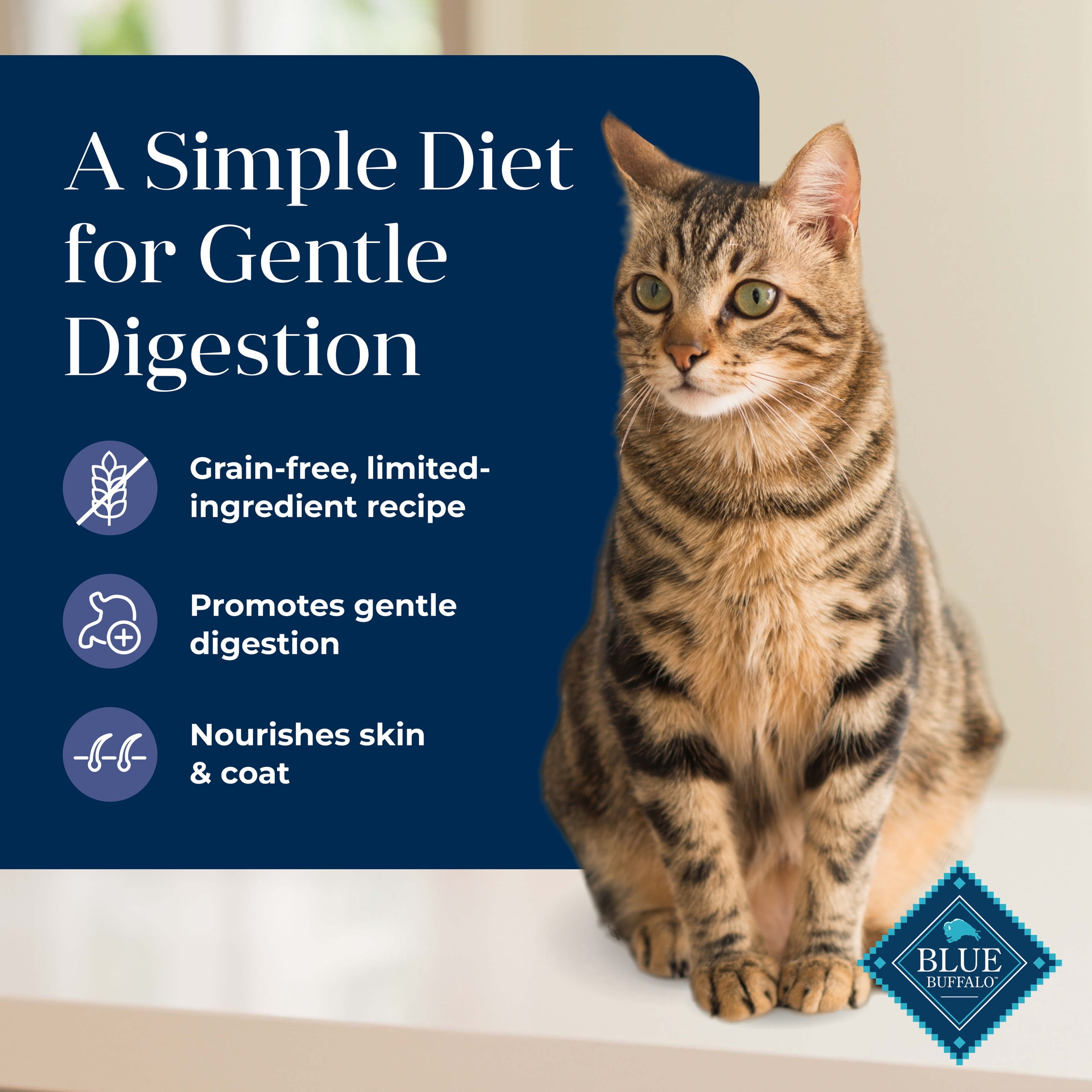 Blue Buffalo Basics Grain-Free Dry Cat Food Skin & Stomach Care, Duck & Potato, 11-lb. Bag - Image 9