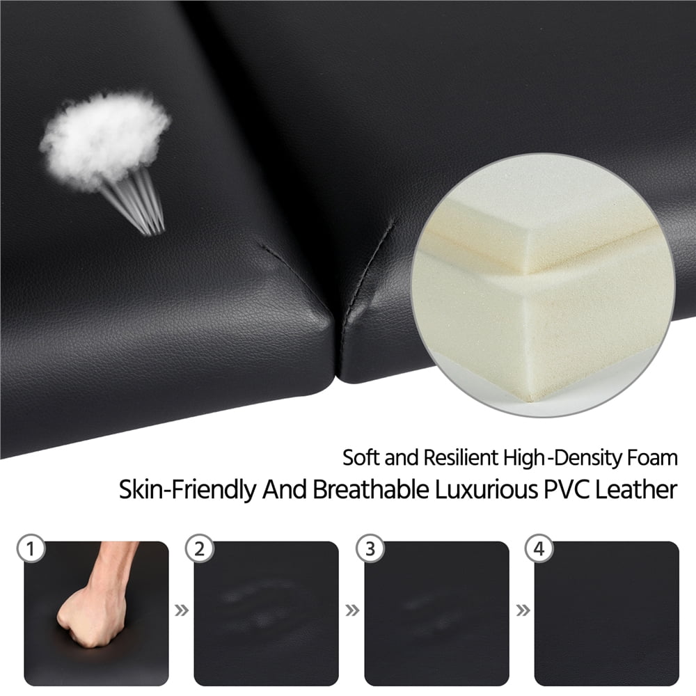 Alden Design 2-Fold Adjustable Aluminum Massage Table 28" Black - Image 4