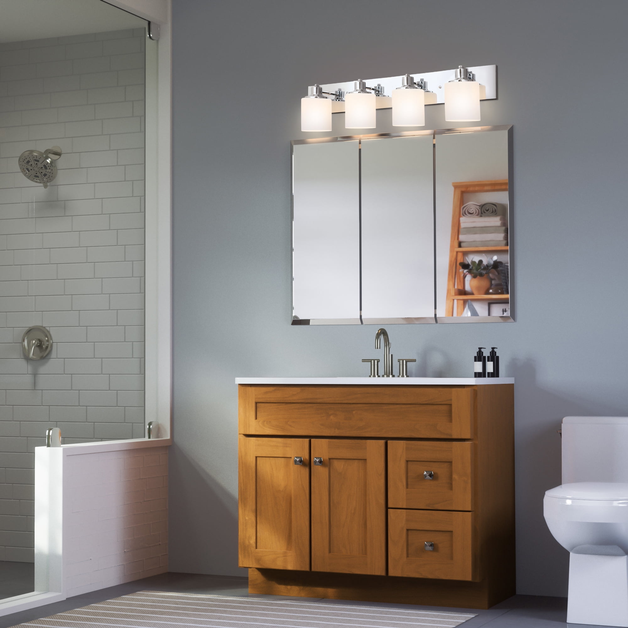 Design House Dane Traditional Dimmable Bath Vanity Light - Image 3