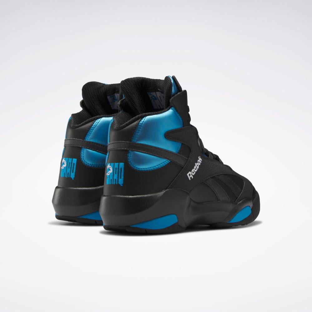 Reebok Footwear Men Shaq Attaq Mens Azur Leather Basketball Sneaker Shoes, Black, 9.5 - Image 3