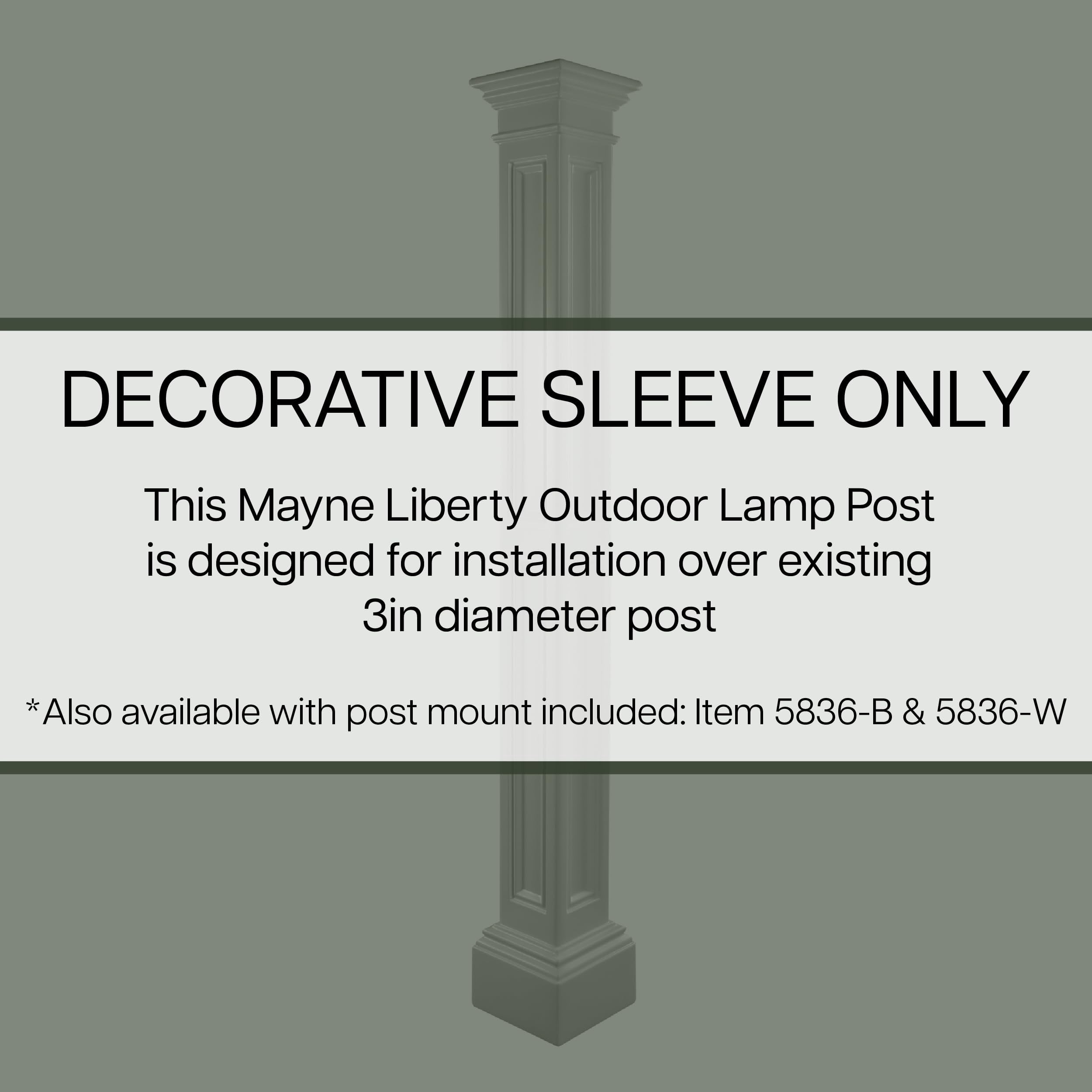 Mayne Liberty Lamp Post - Polyethylene - No Mount - White (5838-W) - Image 2
