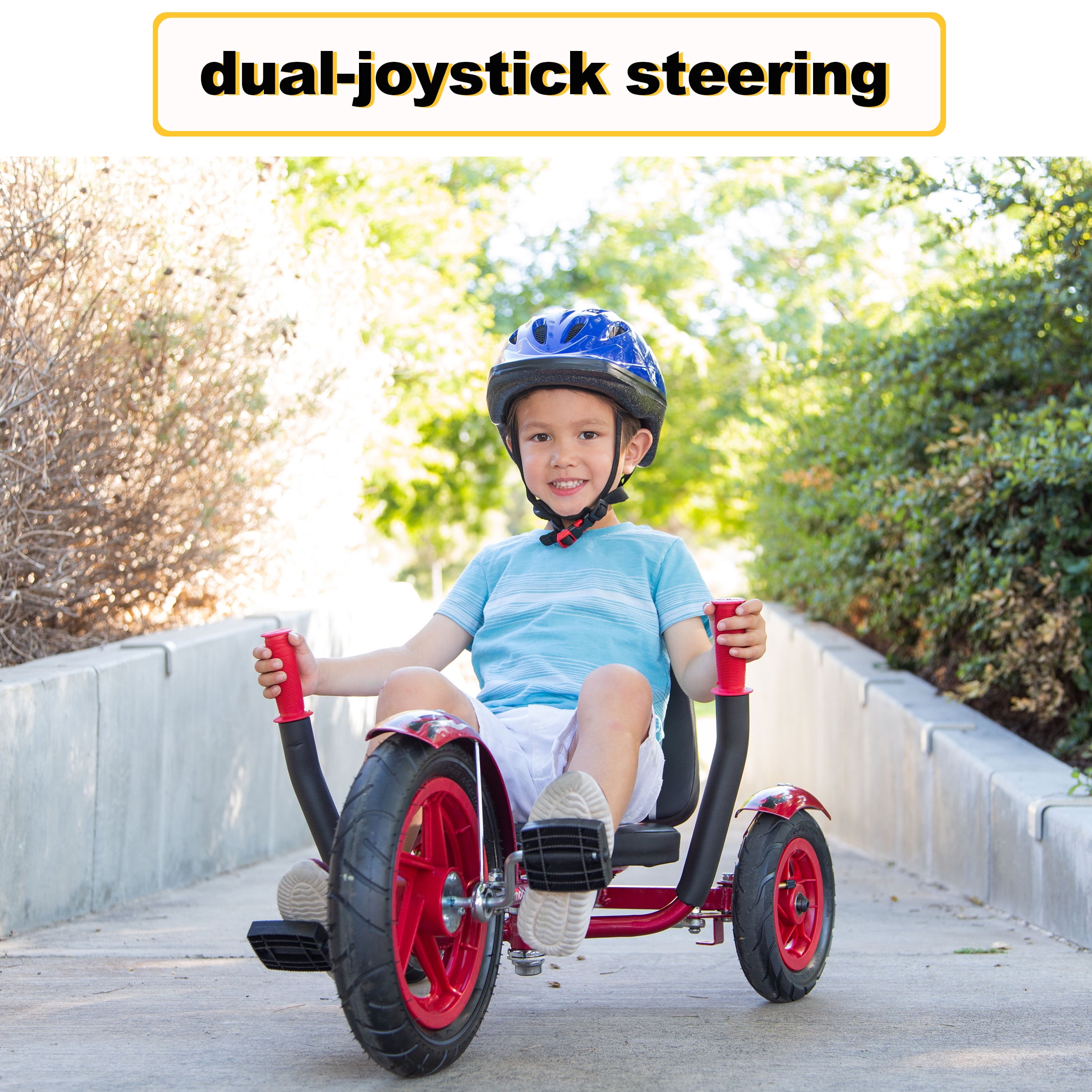 Mobo Mity Sport Tricycle, Toddler Big Wheel Ride On Trike, 3-5 Years Old, Red - Image 12