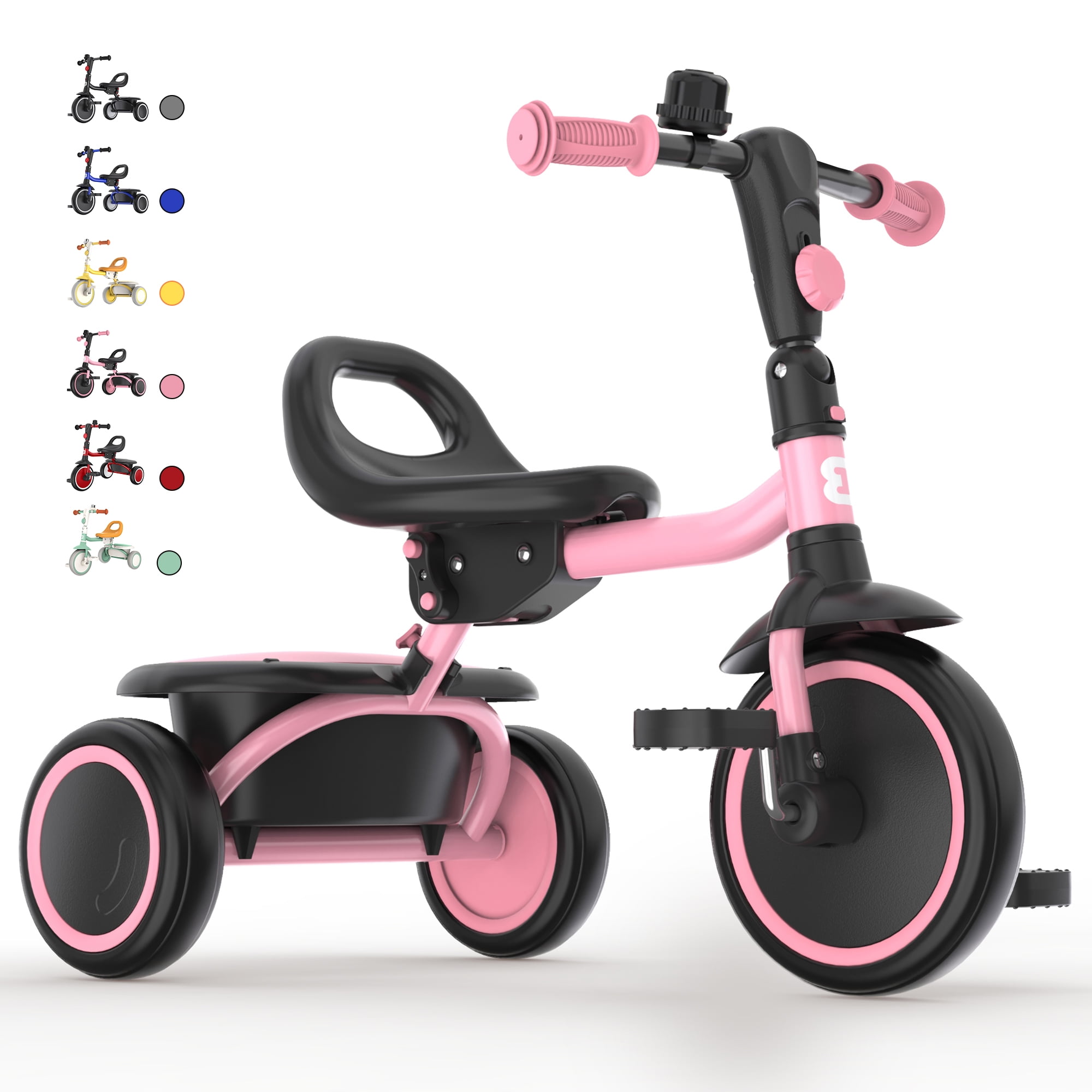 Besrey Toddler Tricycle for Ages 2-5 Years,Kids Trike for Girls and Boys with Bell,Toddler Bike Child Bicycles,Pink - Image 5