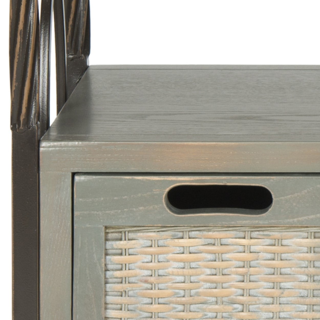 SAFAVIEH Joshua Industry Rustic Console w/ 3 Drawers, French Grey - Image 5