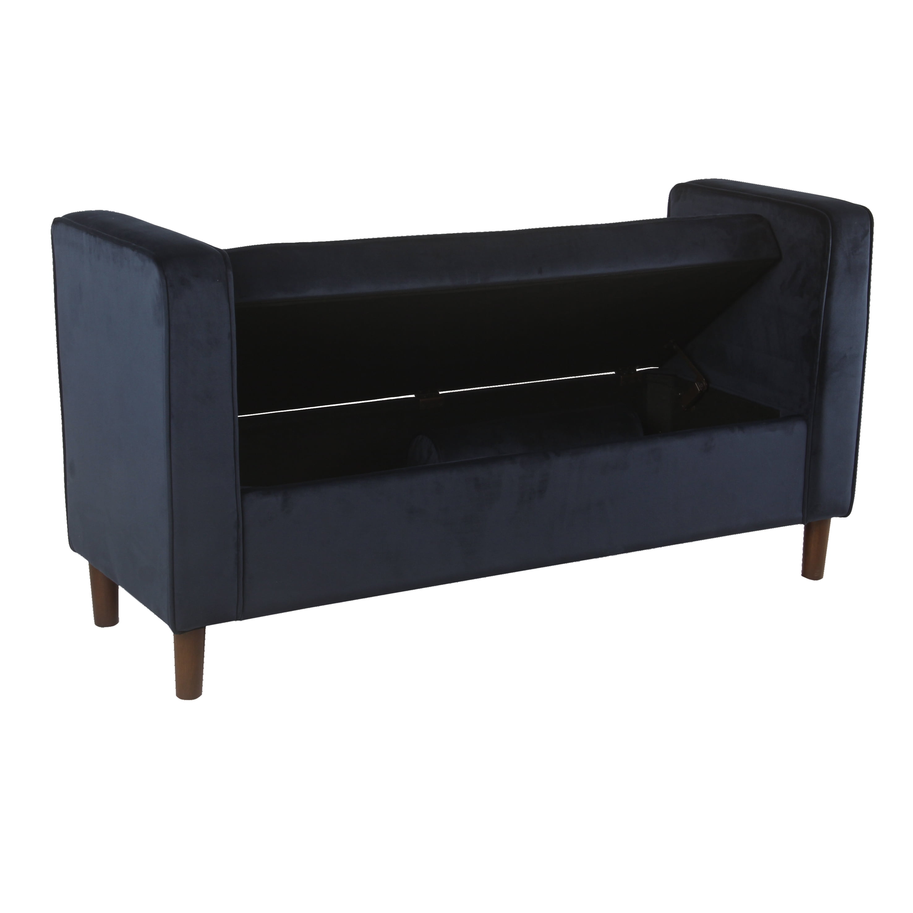 HomePop Rimo Velvet Storage Bench, Multiple Colors - Image 3
