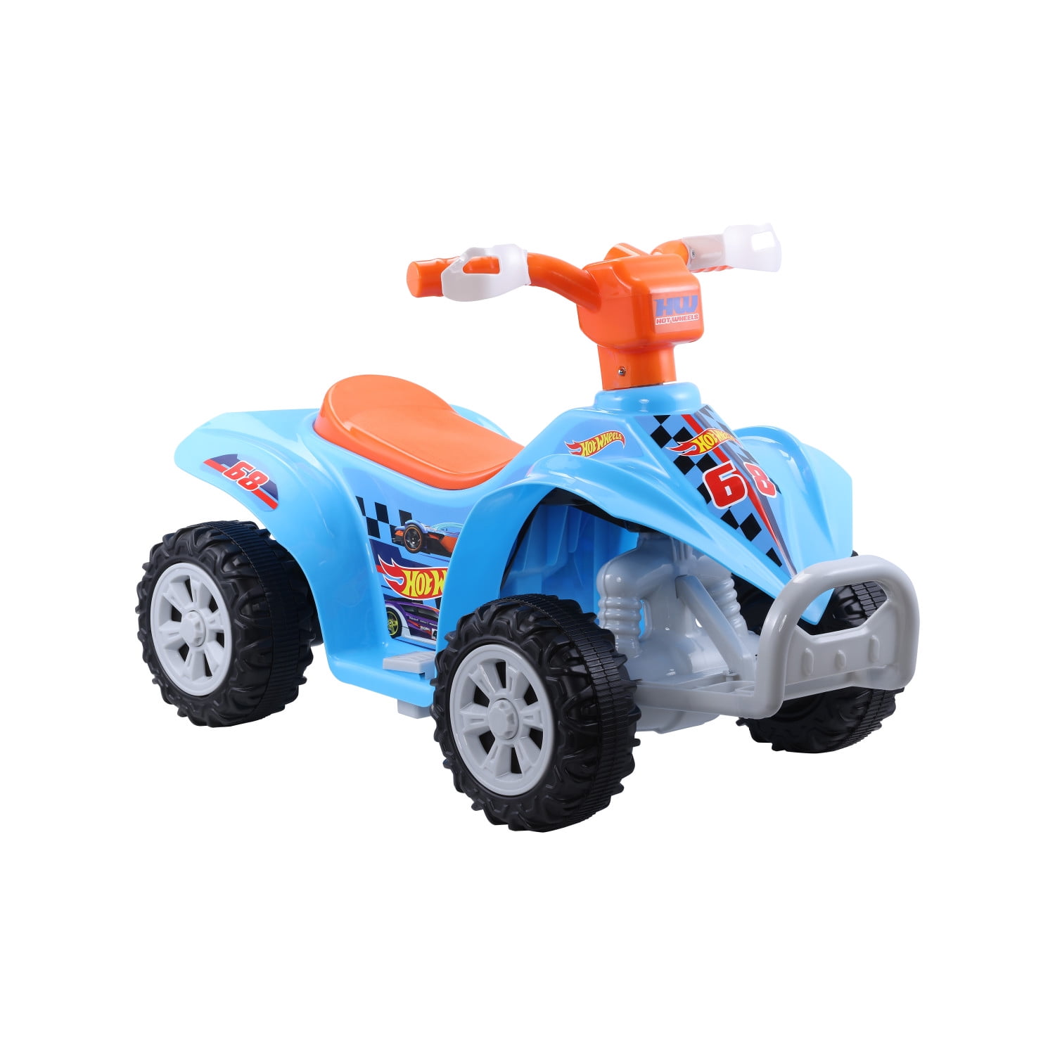 Licensed Hot Wheels 6V Battery Powered Ride on ATV for Kids Ages 2-5 Years Old, Blue - Image 4