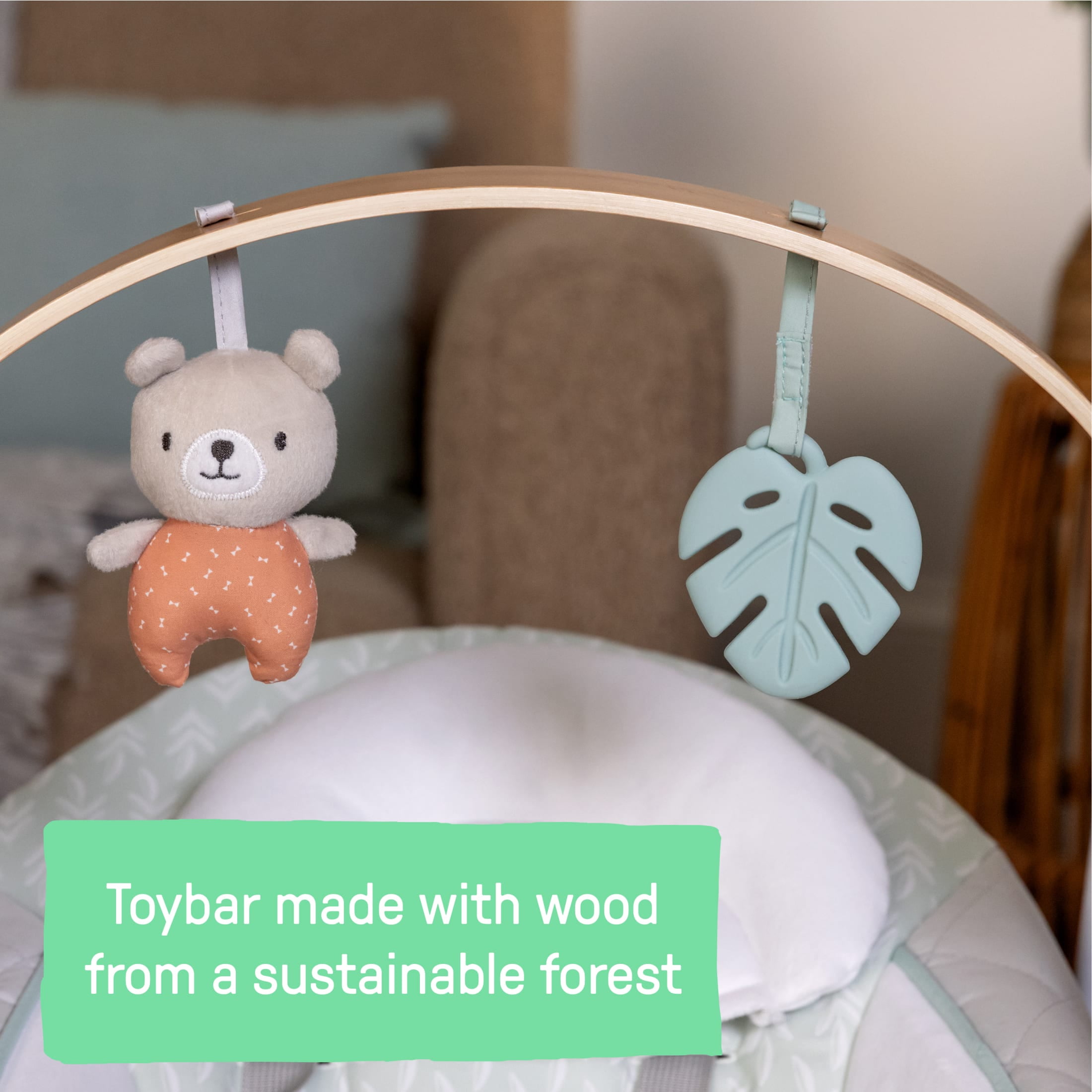 Ingenuity Cozy Spot Swing and Go Portable Swing, Grey, Unisex, Ages 0-9 Months - Image 12