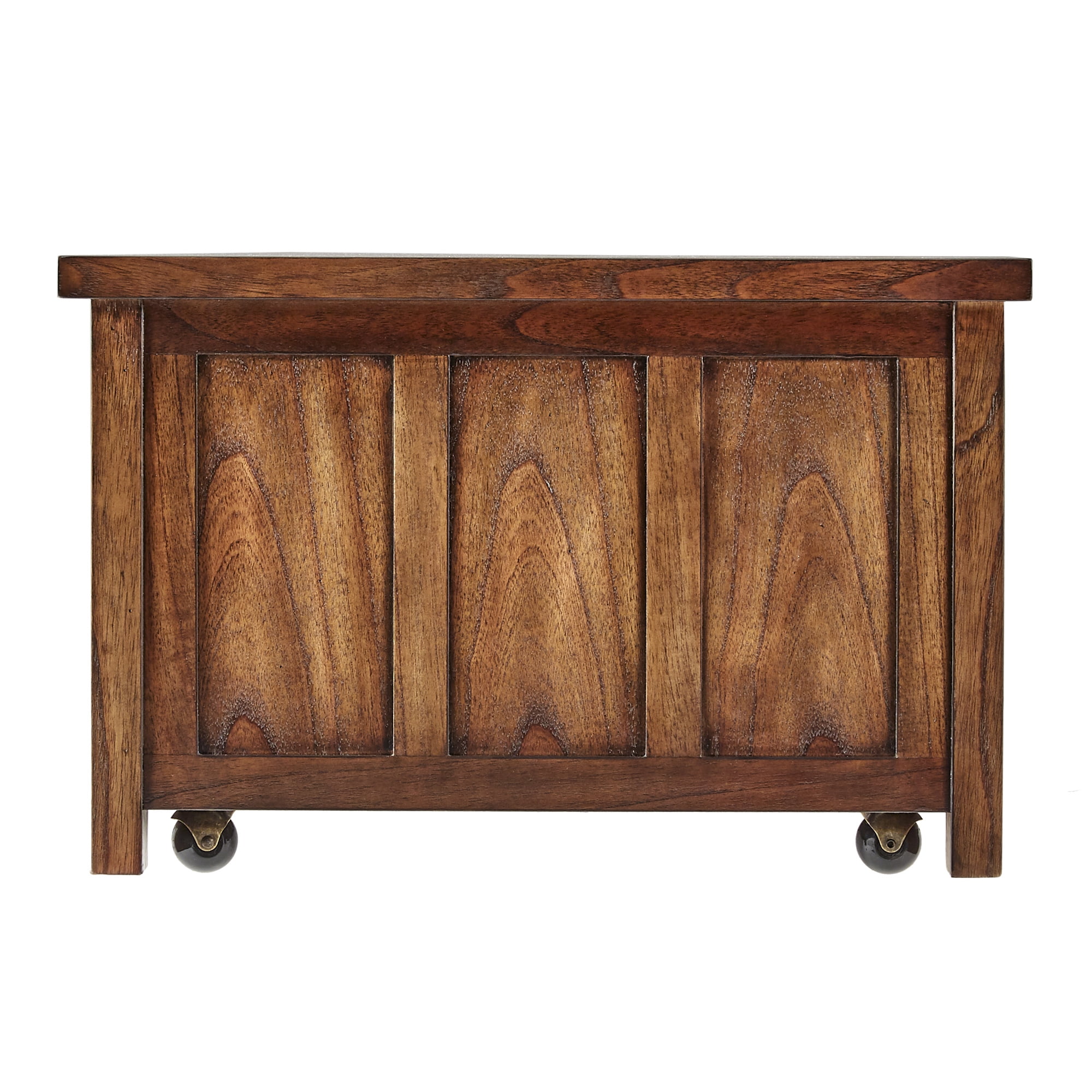 Weston Home Burleson Brown Cherry Finish Barn Door Cocktail Table - Image 4