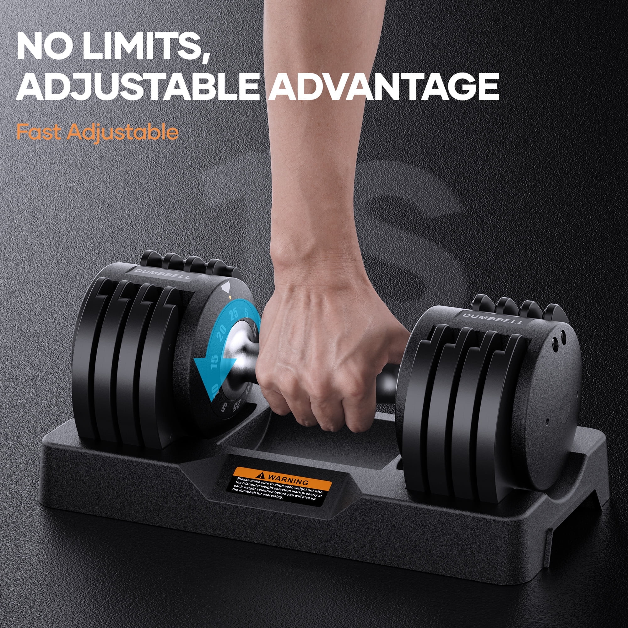 Naipo Adjustable Dumbbell 25lb Weights Dumbbells with Anti-slip Handle Home Gym Exercise Equipment Weights for Women at Home Workout - Image 4