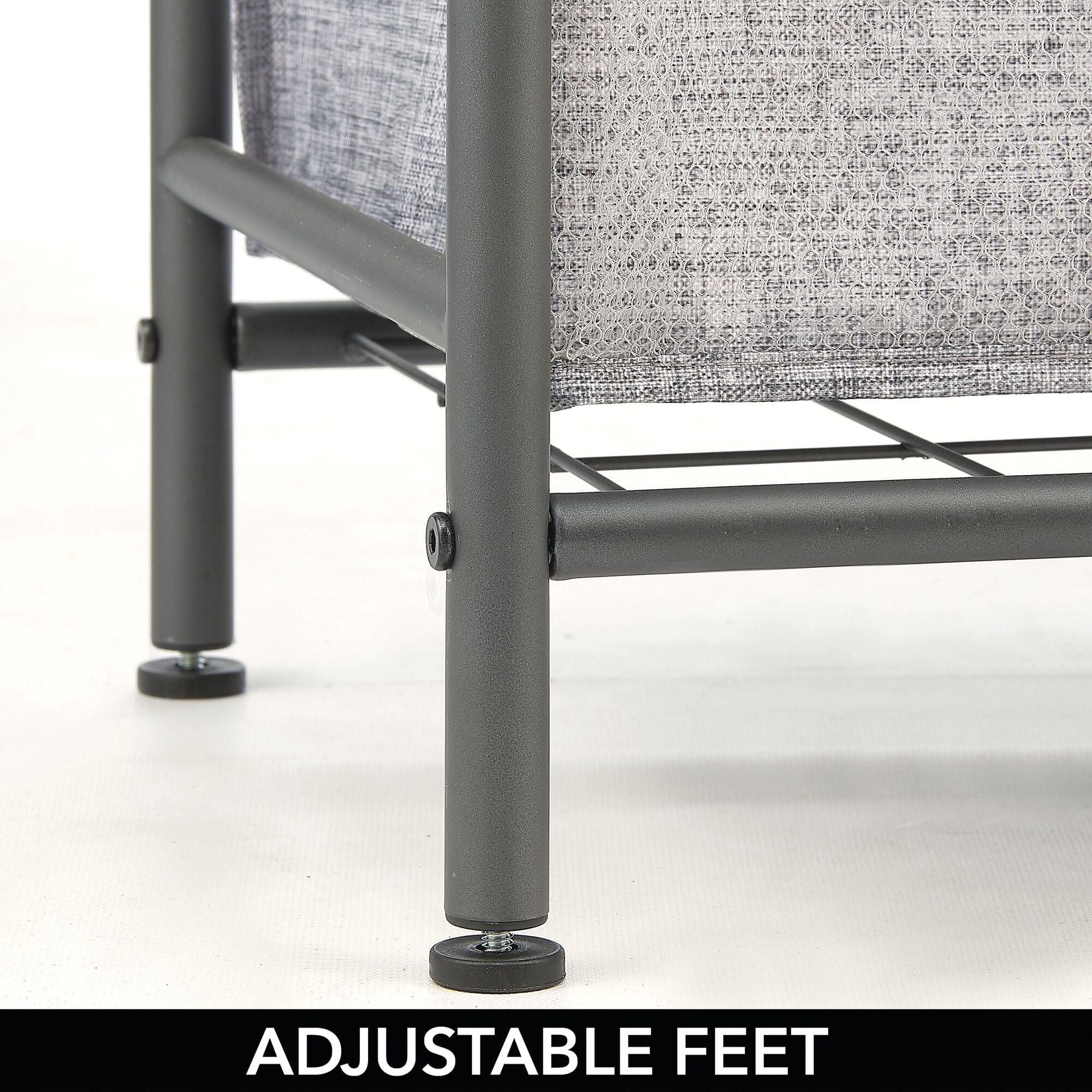 mDesign Sports Equipment Organizer Bin Rack - Front Pockets, Graphite/Gray - Image 5