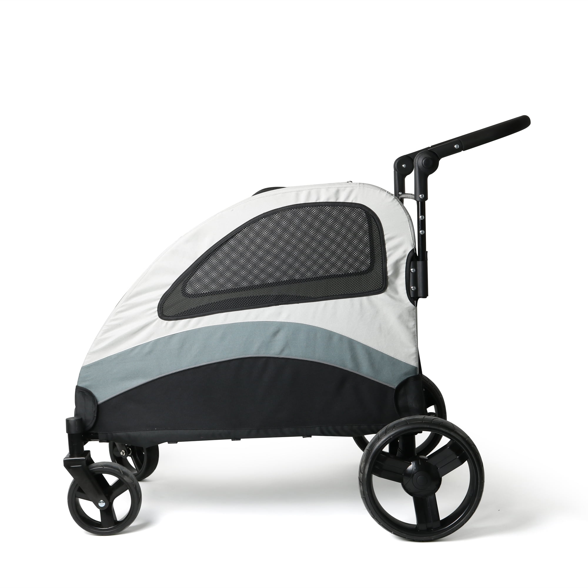 Foldable Pet Stroller for Large or 2 Dogs Cats Jogger Wagon with 4 Wheels - Image 4