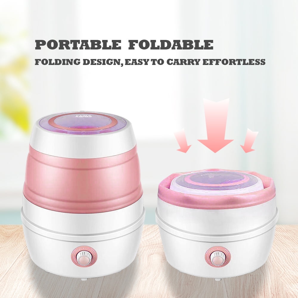 KAPAS Foldable Mini Washing Machine, (5.7 lb/2.6kg Capacity) Portable Compact Lightweight Washer for Baby Clothes, Travel, Camping, Truck Driving, Trip, RV - Image 3