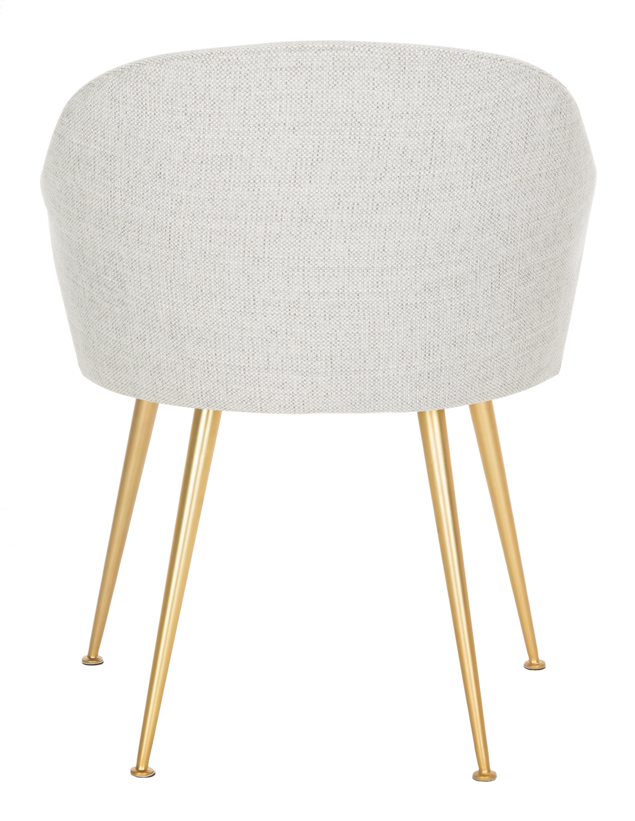 SAFAVIEH Couture Edmond Contemporary Polyester Acrylic Solid Dining Side Chair, Light Gray - Image 8