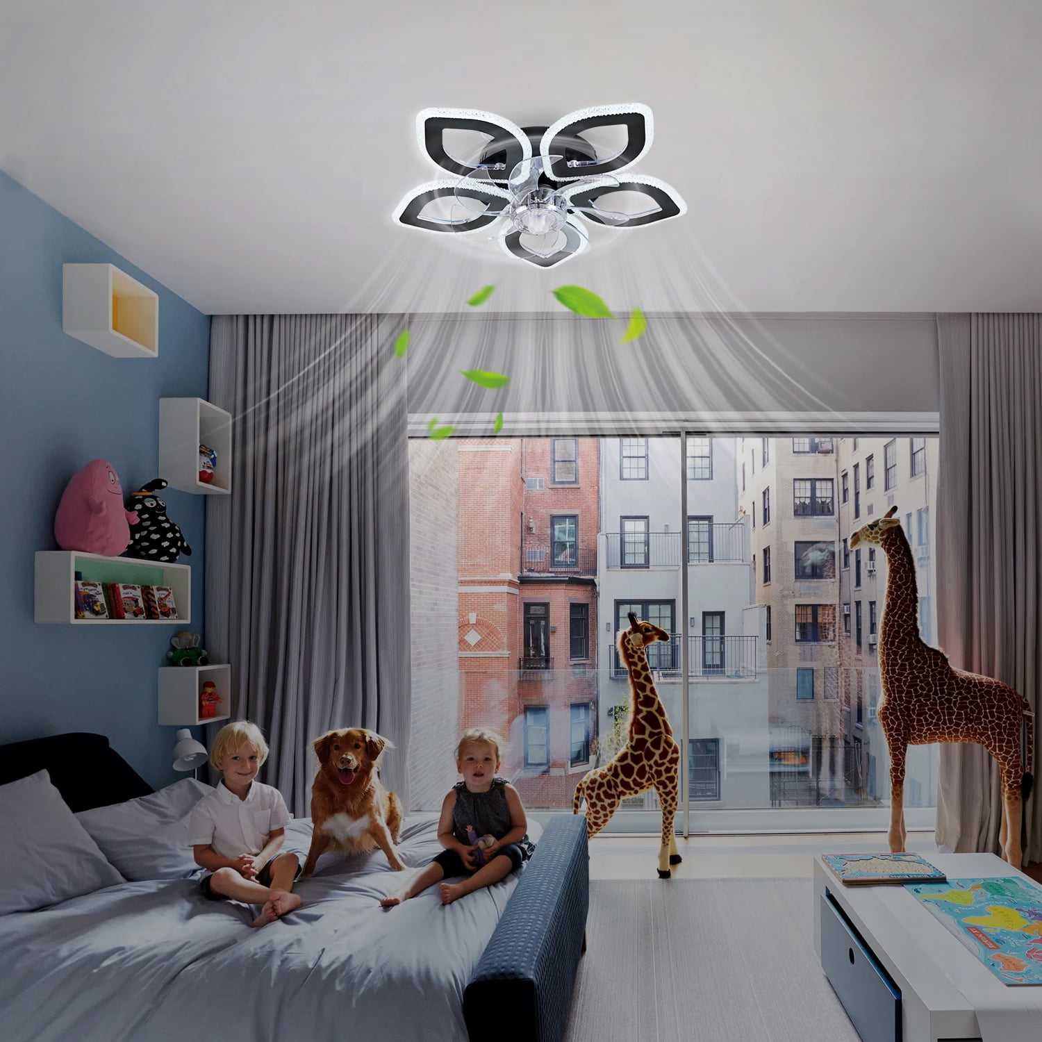 Ceiling Fan Light and Remote FIMEI Ceiling Light with Fan 3 Colors 6 Wind Levels - Image 6