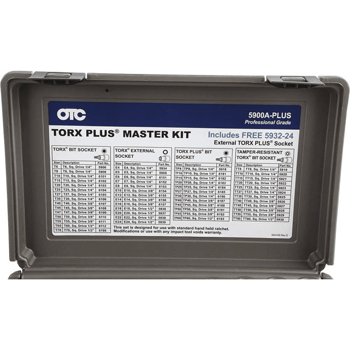 OTC Tools 5900A-PLUS Master Torx Bit Socket Set (53-Piece) - Image 2