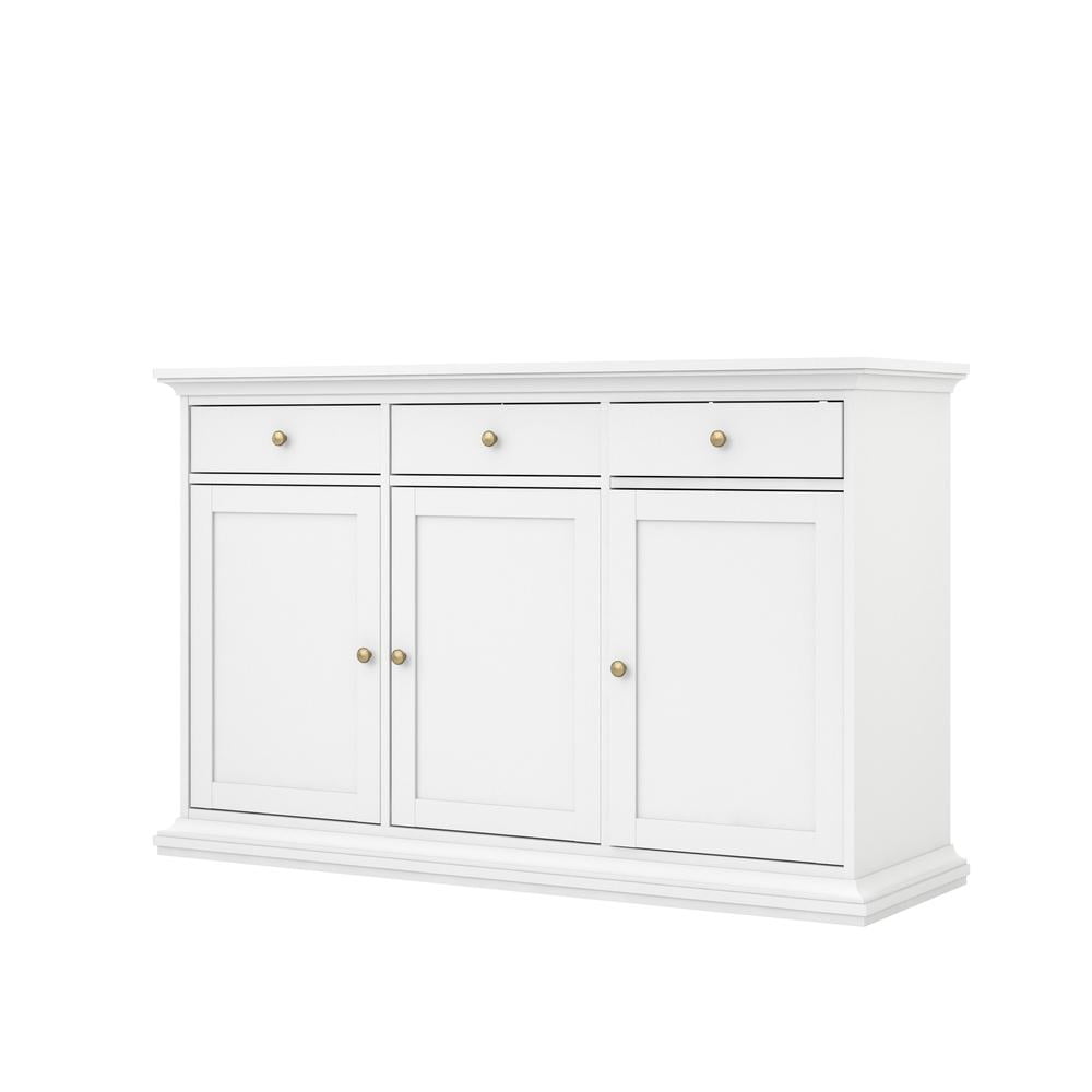 Tvilum Sonoma 6 Shelf Sideboard with 3 Doors and 3 Drawers, White - Image 10