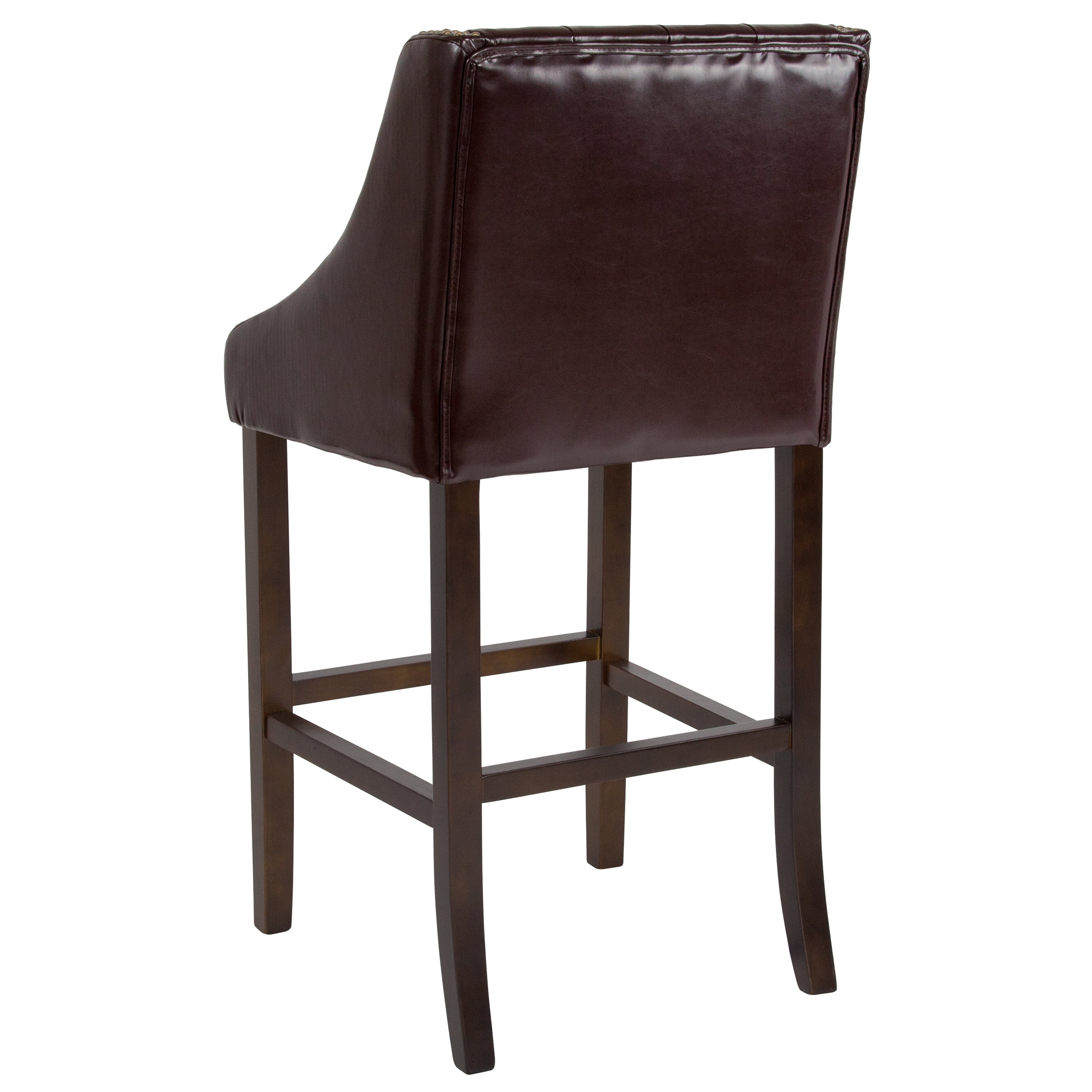 Flash Furniture Carmel Series Tufted Bar Stool Nailhead Trim, Brown LeatherSoft - Image 8