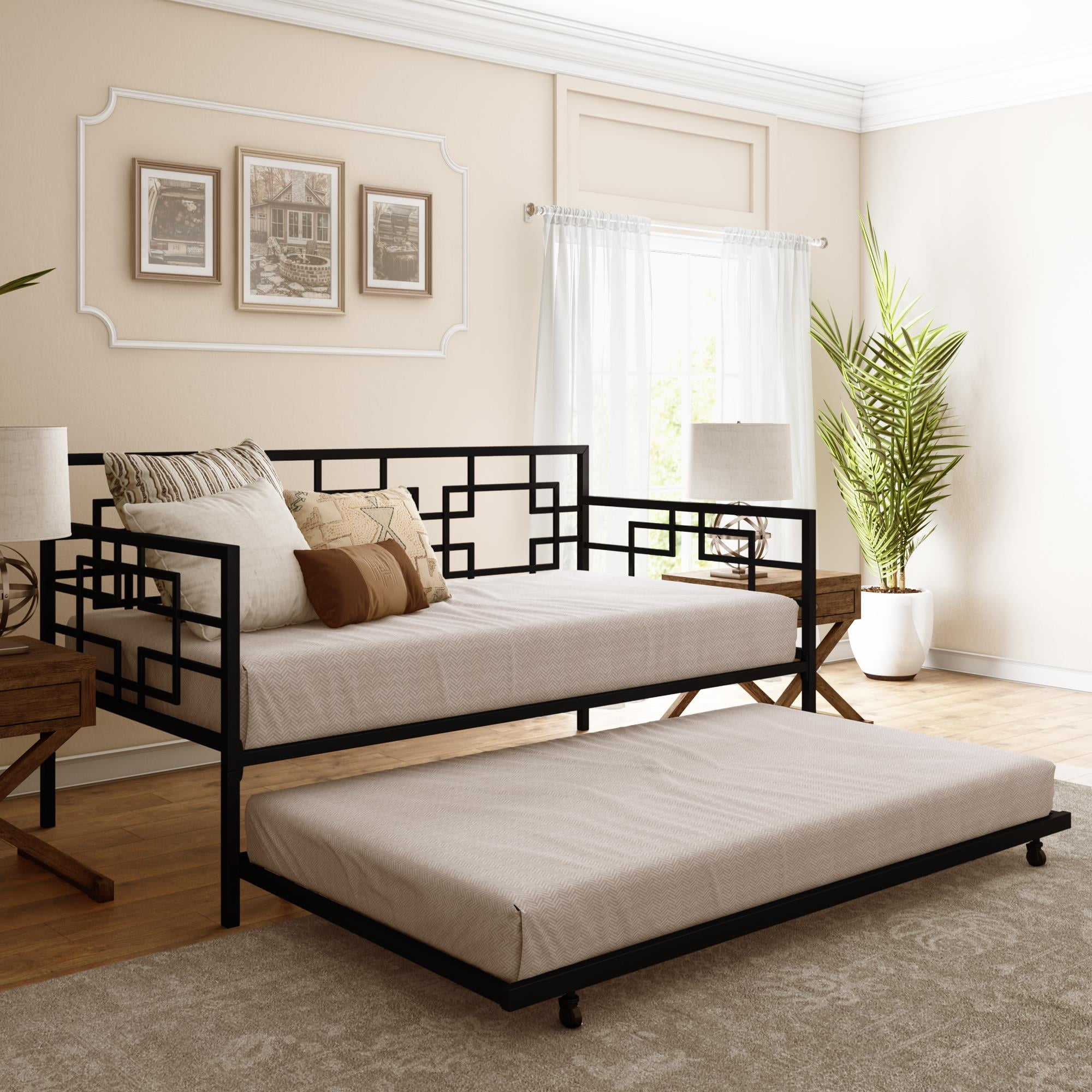 Better Homes & Gardens Metal Twin Daybed with Twin Trundle, Black - Image 2
