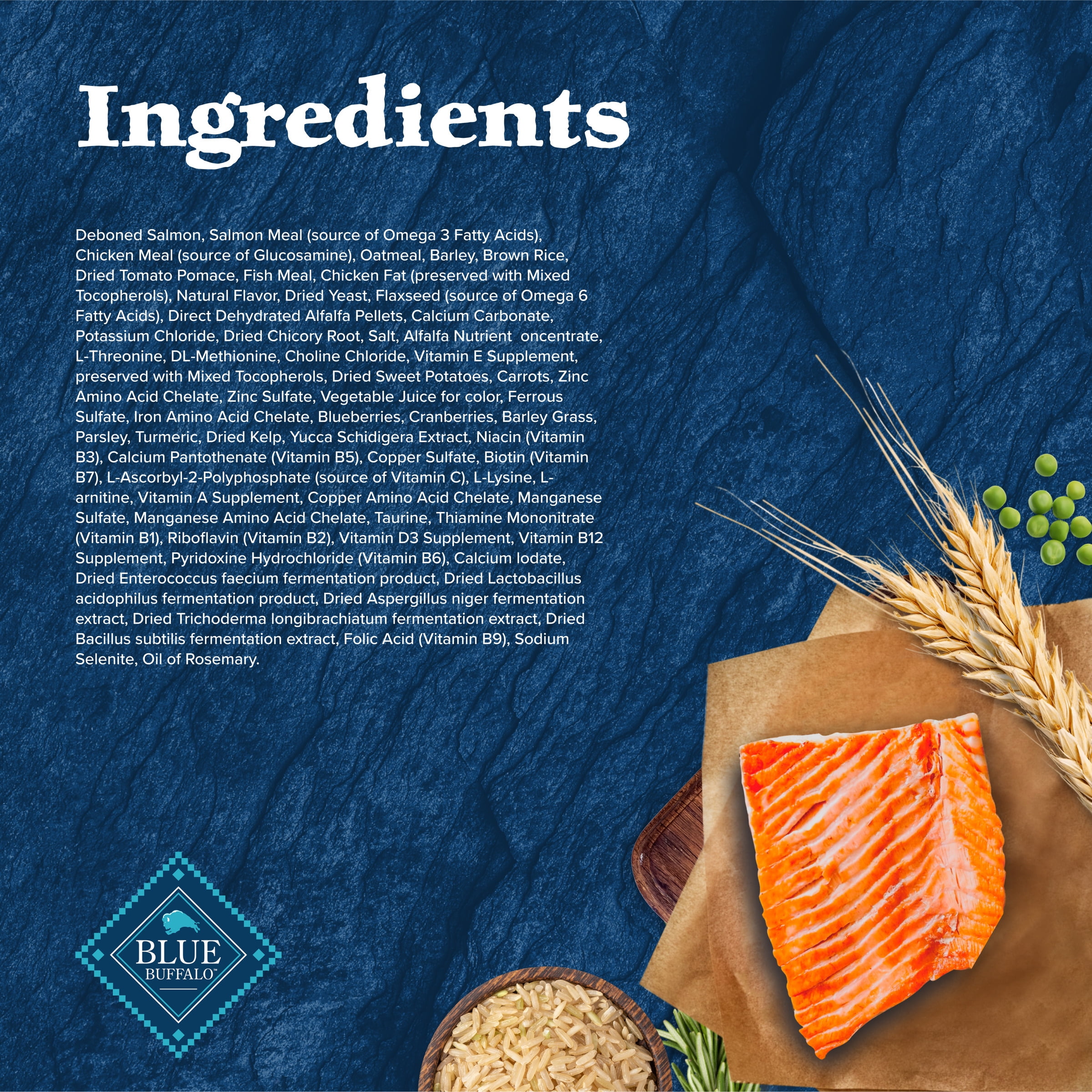 Blue Buffalo Wilderness Natural High-Protein Adult Dog Dry Food, Salmon Recipe, 13-lb. - Image 10