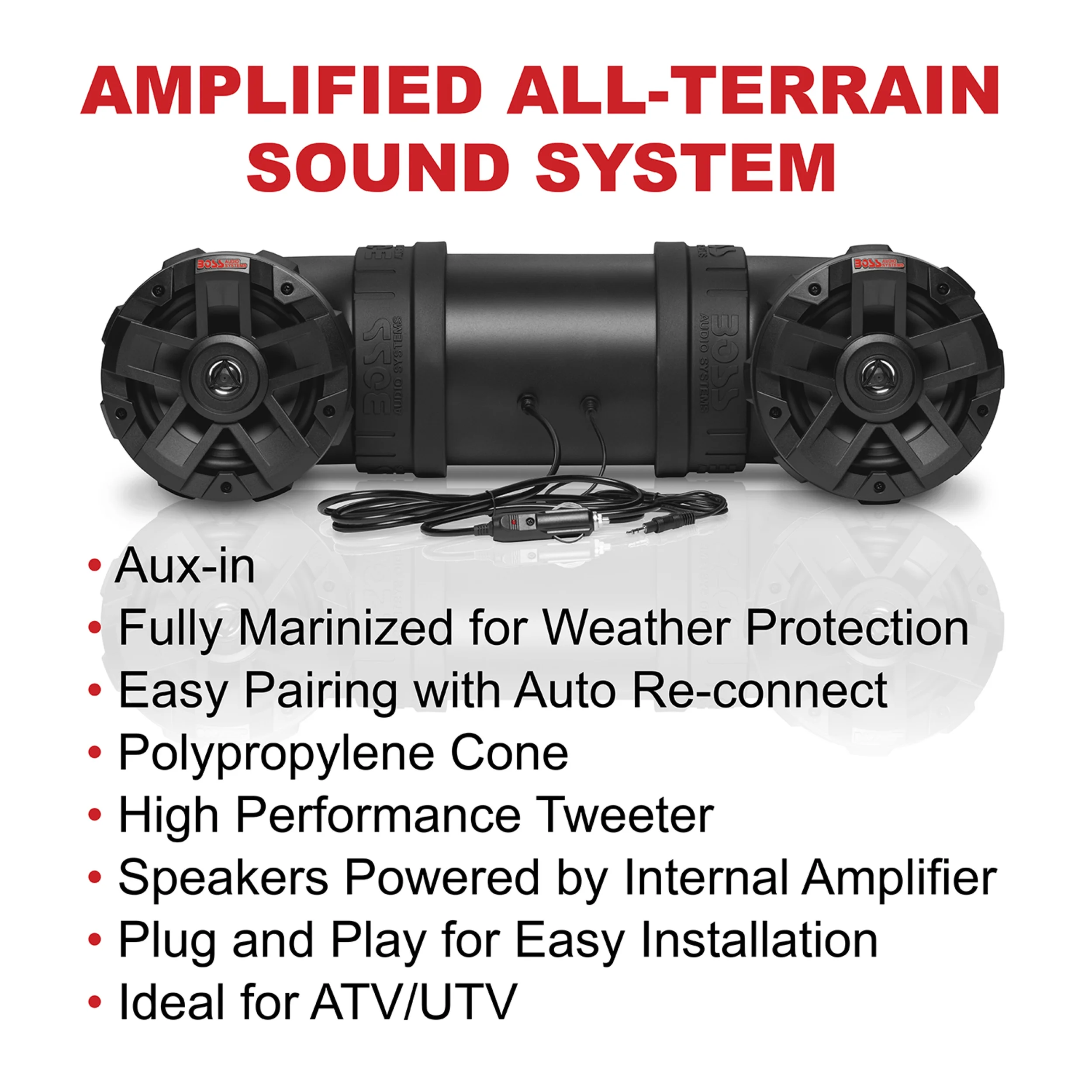 BOSS Audio Systems ATV6.5B ATV Bluetooth Sound System, Amplified 6.5” Speakers - Image 15