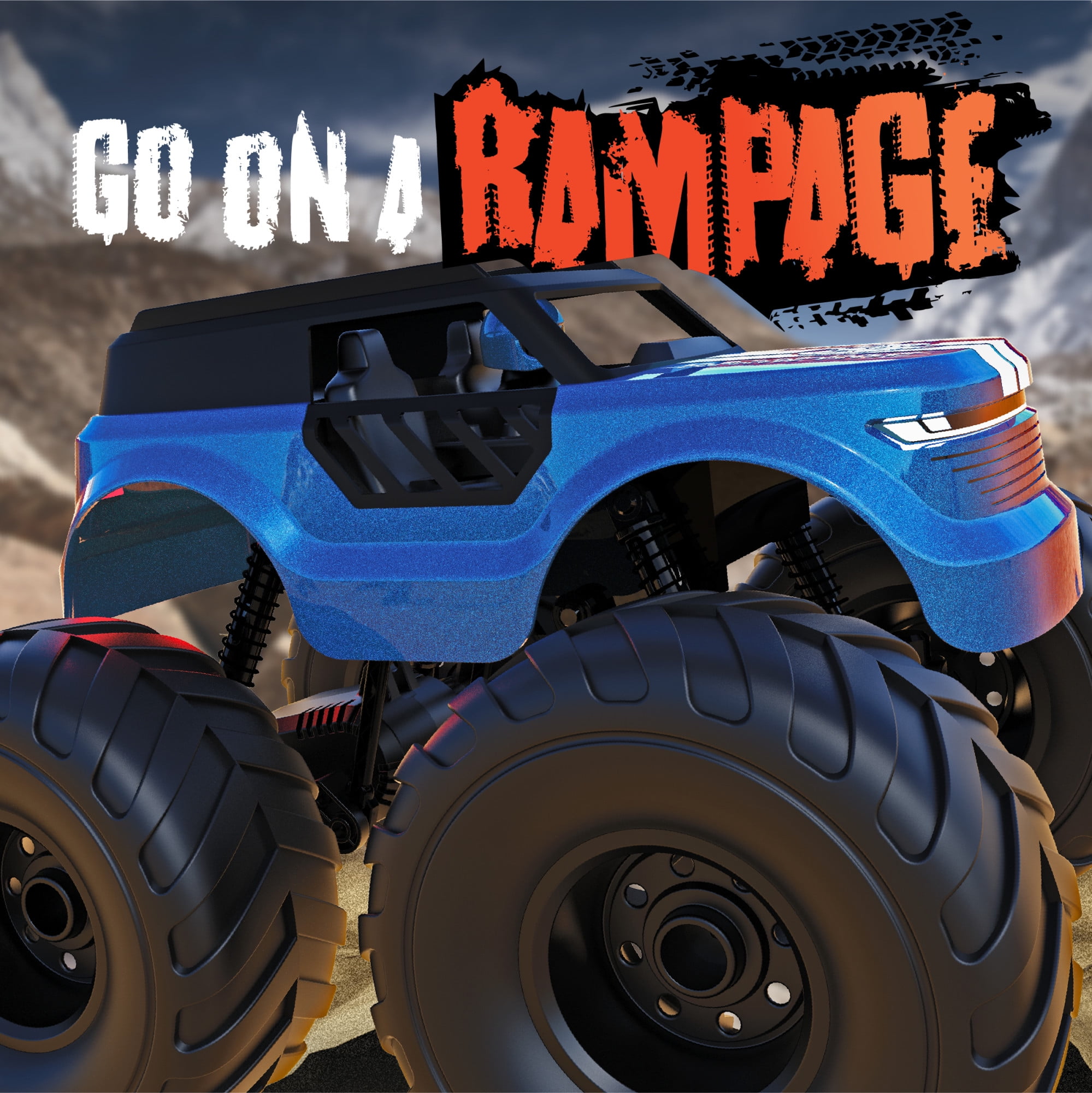 Sharper Image® Rampage Renegade Remote Control Off-Road Truck, All-Terrain Driving with Full-Control Steering & Oversized Tires - Image 2