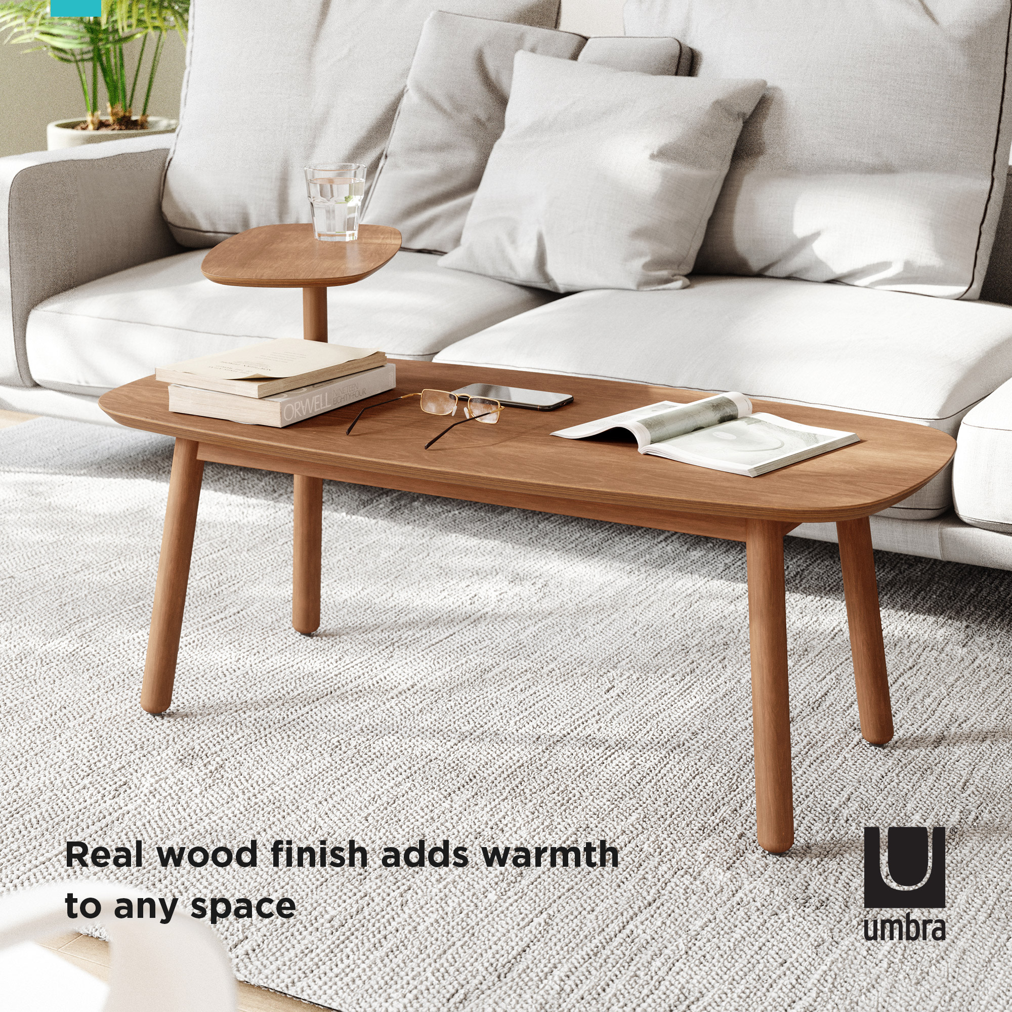 Umbra Swivo Wood Coffee Table - Image 9