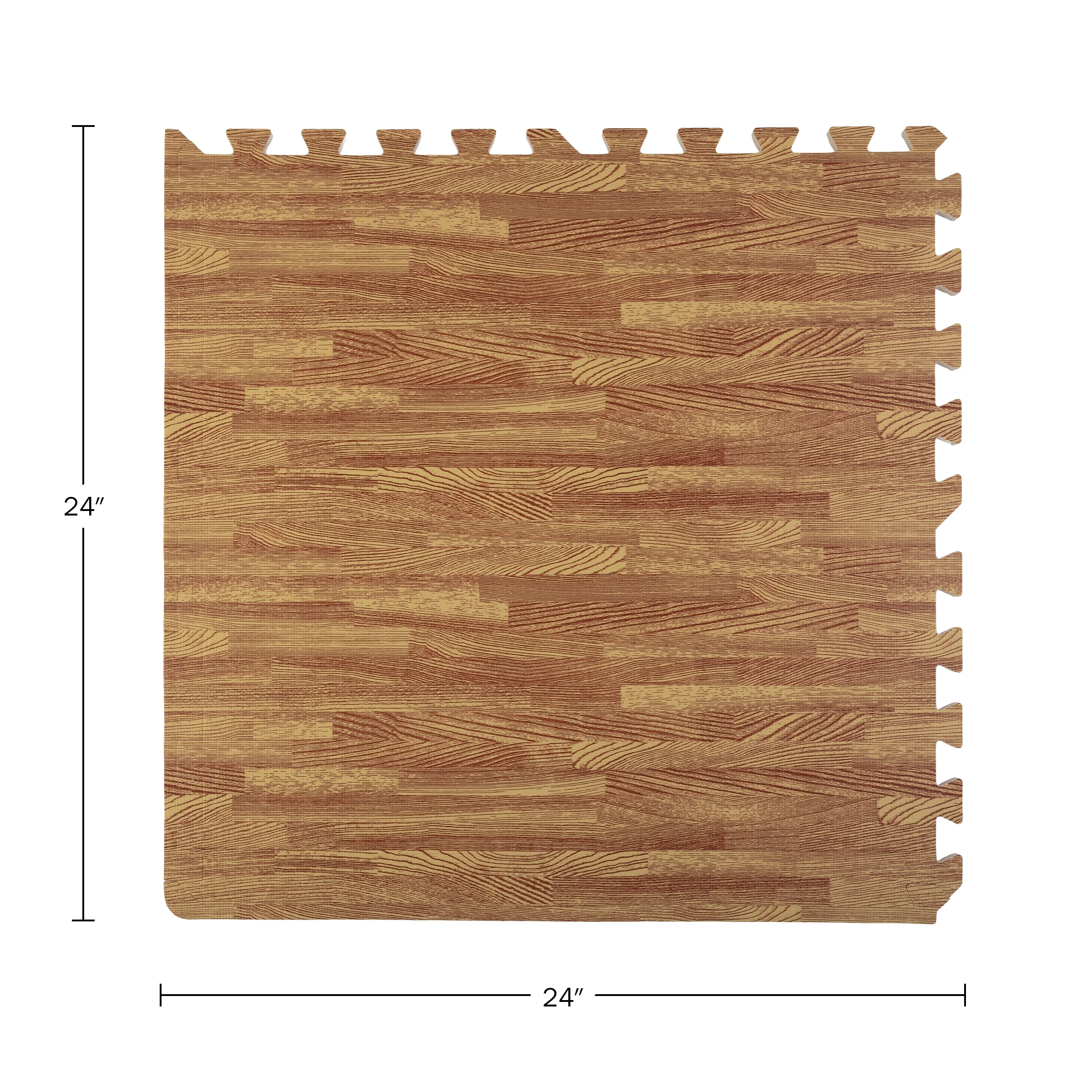 Stalwart EVA Foam Floor Tiles 12-Pack - 48 SQFT Woodgrain Puzzle Mats, Light - Image 2