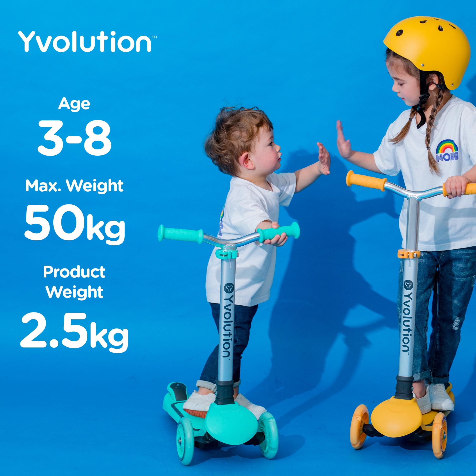 Yvolution Y Glider Air Kids Scooter - Green, Unisex - Image 3