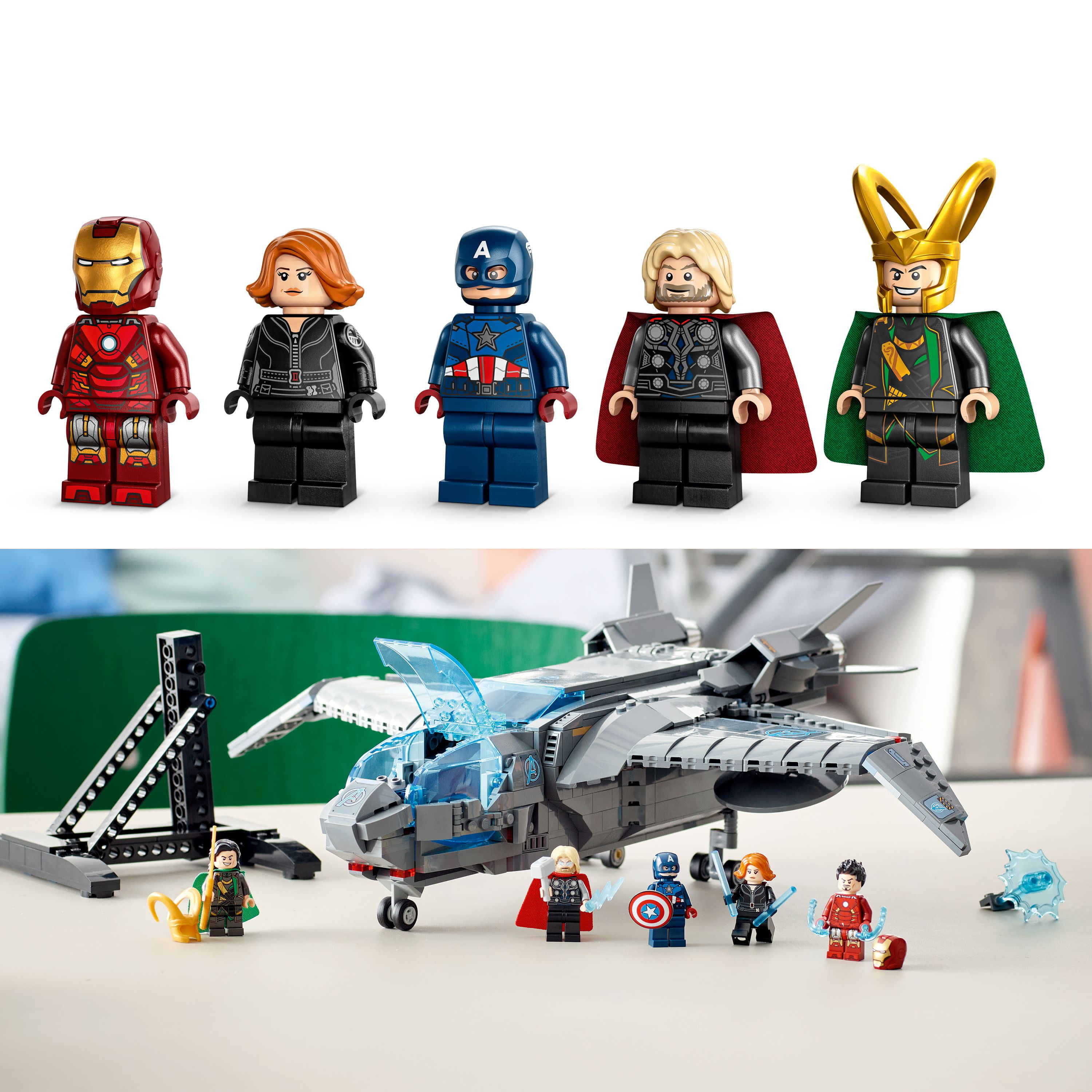 LEGO Marvel The Avengers Quinjet 76248, Spaceship Building Toy Set with Thor, Iron Man, Black Widow, Loki and Captain America Super Heroes Minifigures, Infinity Saga - Image 7