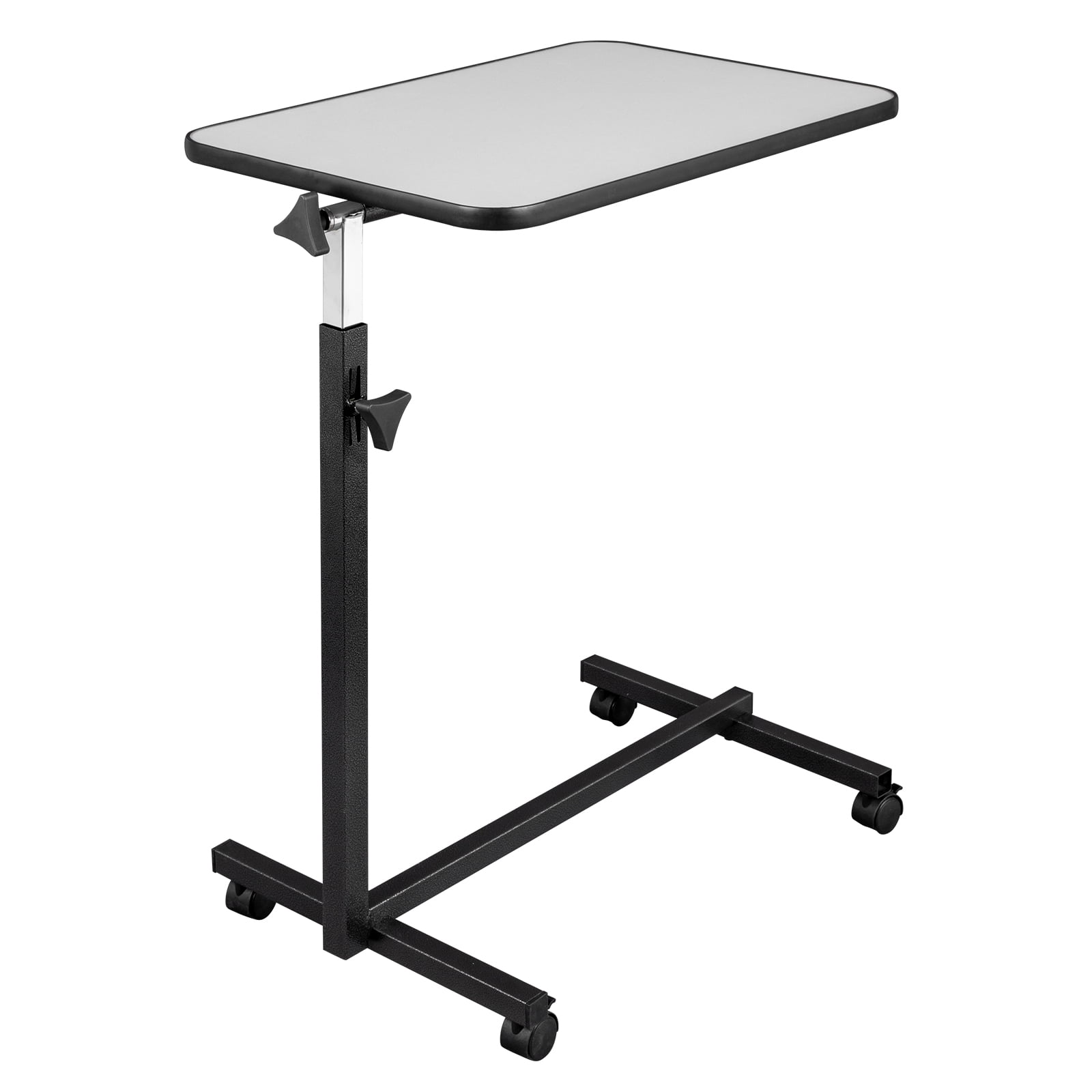 Ktaxon Adjustable Overbed Bedside Table Lap Desk with Wheels for Home Office, Gray - Image 3