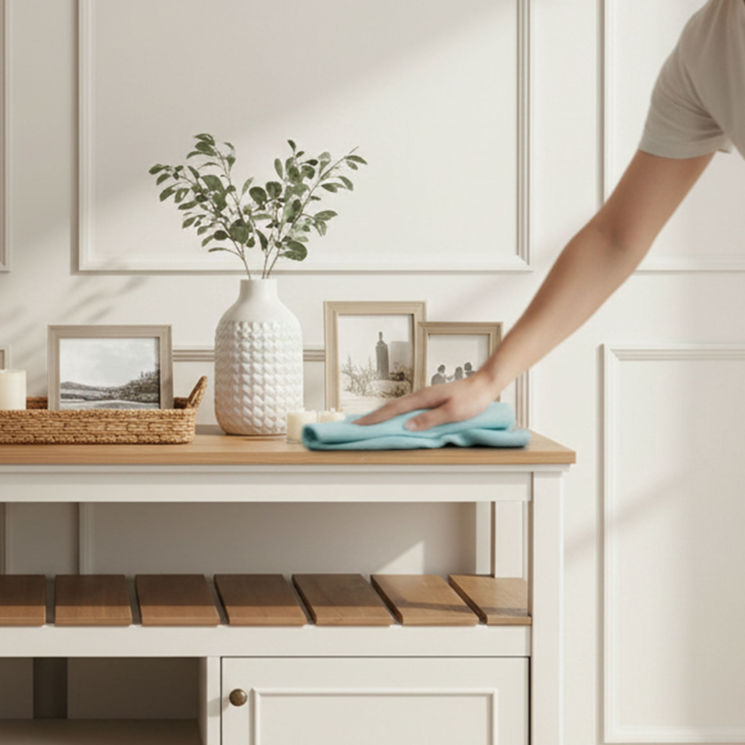 Alaterre Furniture Savannah TV Stand with Storage - Accommodates 60 Inch Flat Screen TVs - Entertainment Center - Coastal and Modern Farmhouse Living Room Furniture (Ivory) - Image 8