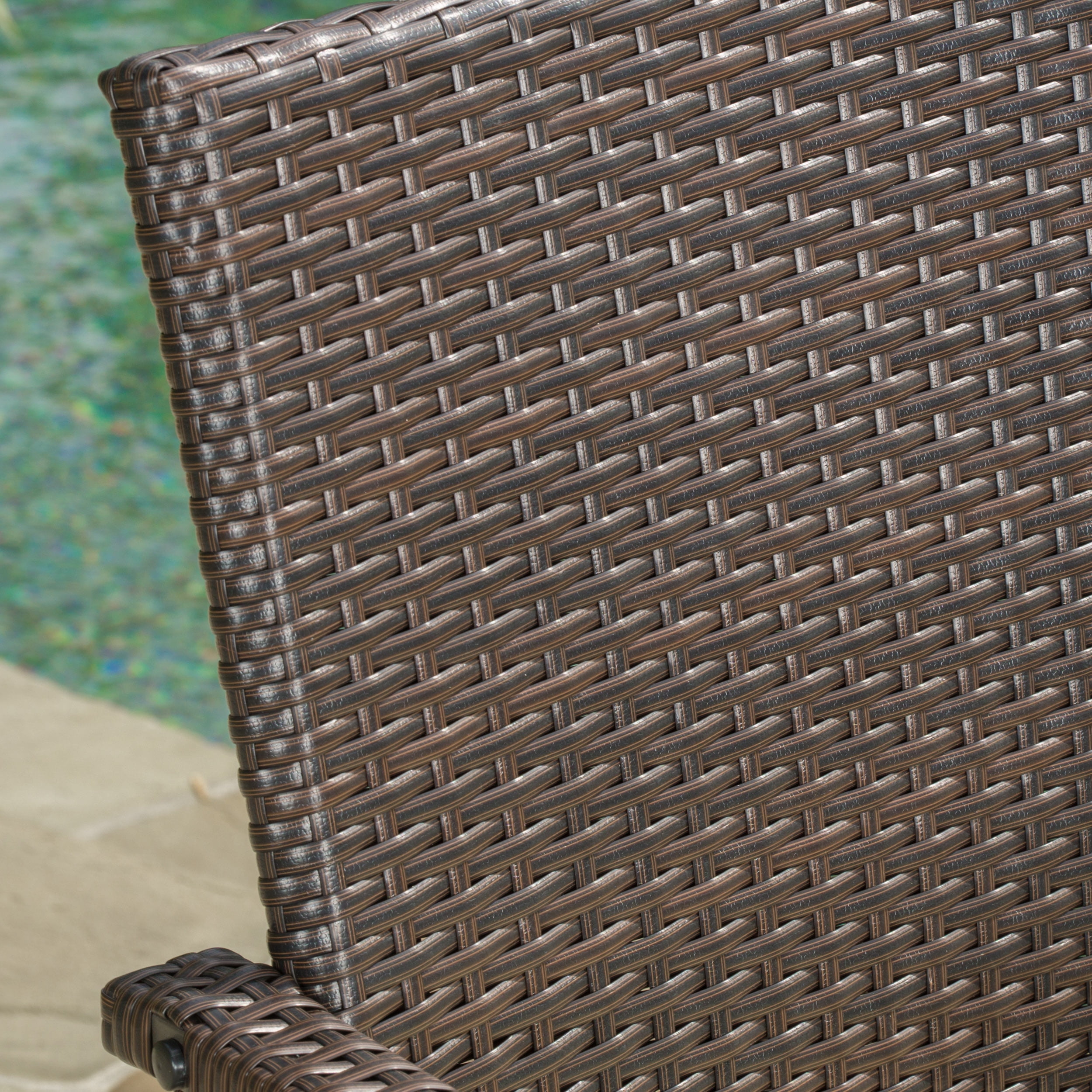 Nia Wicker 3-Piece Outdoor Bistro Set with Cushions, Multi-Brown/Creme - Image 8