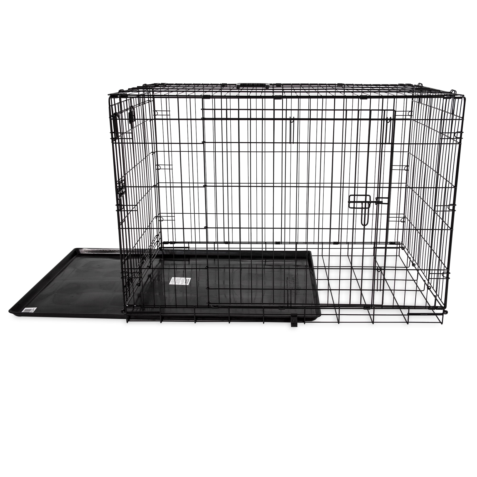 Precision Pet Provalu Dog Wire Crate 42" 2 Door Rust Resistant Kennel with 5-Point Locking System, Black, Small - Image 2