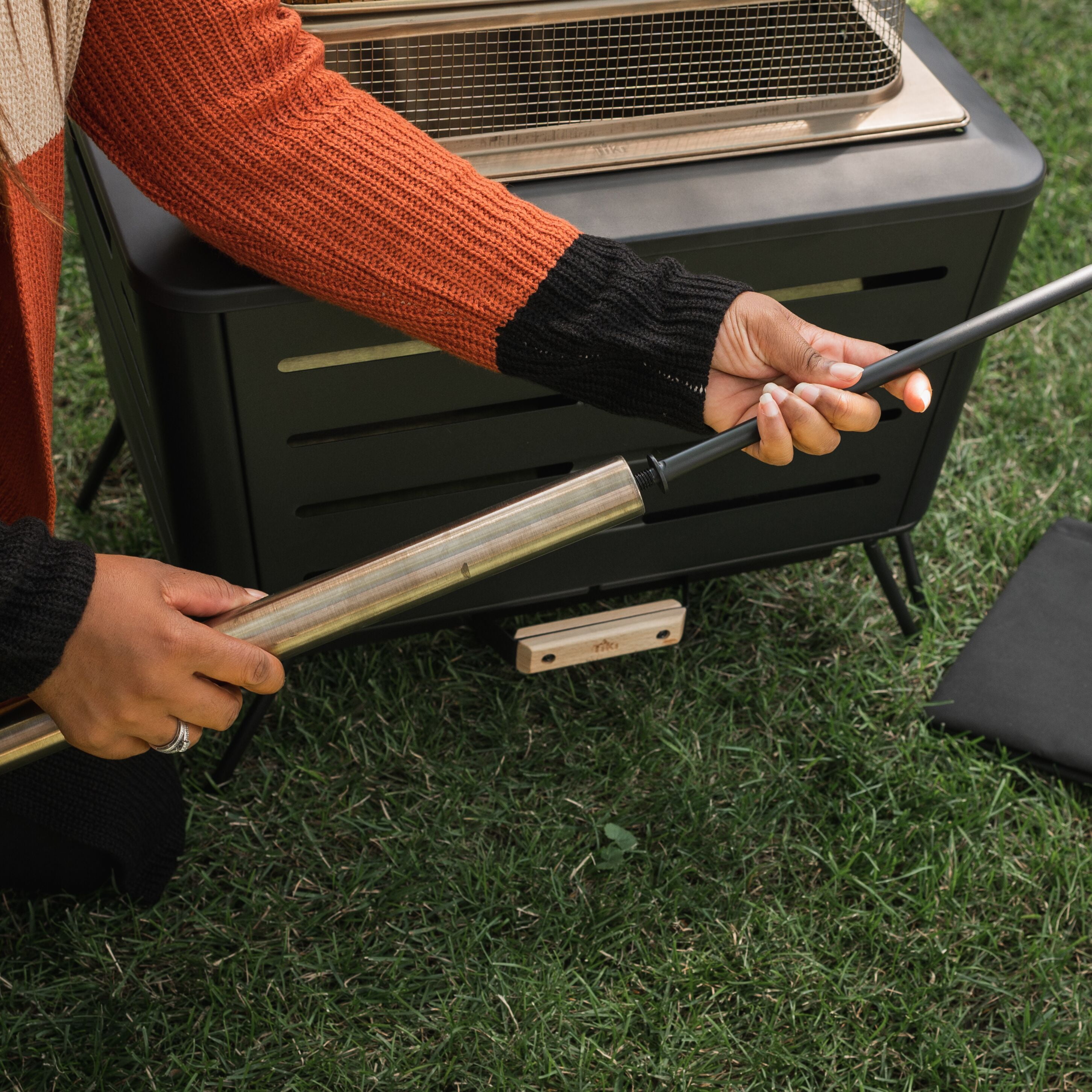 TIKI Brand 32.9 inch Accessory 2 Piece Poker Black - Image 7