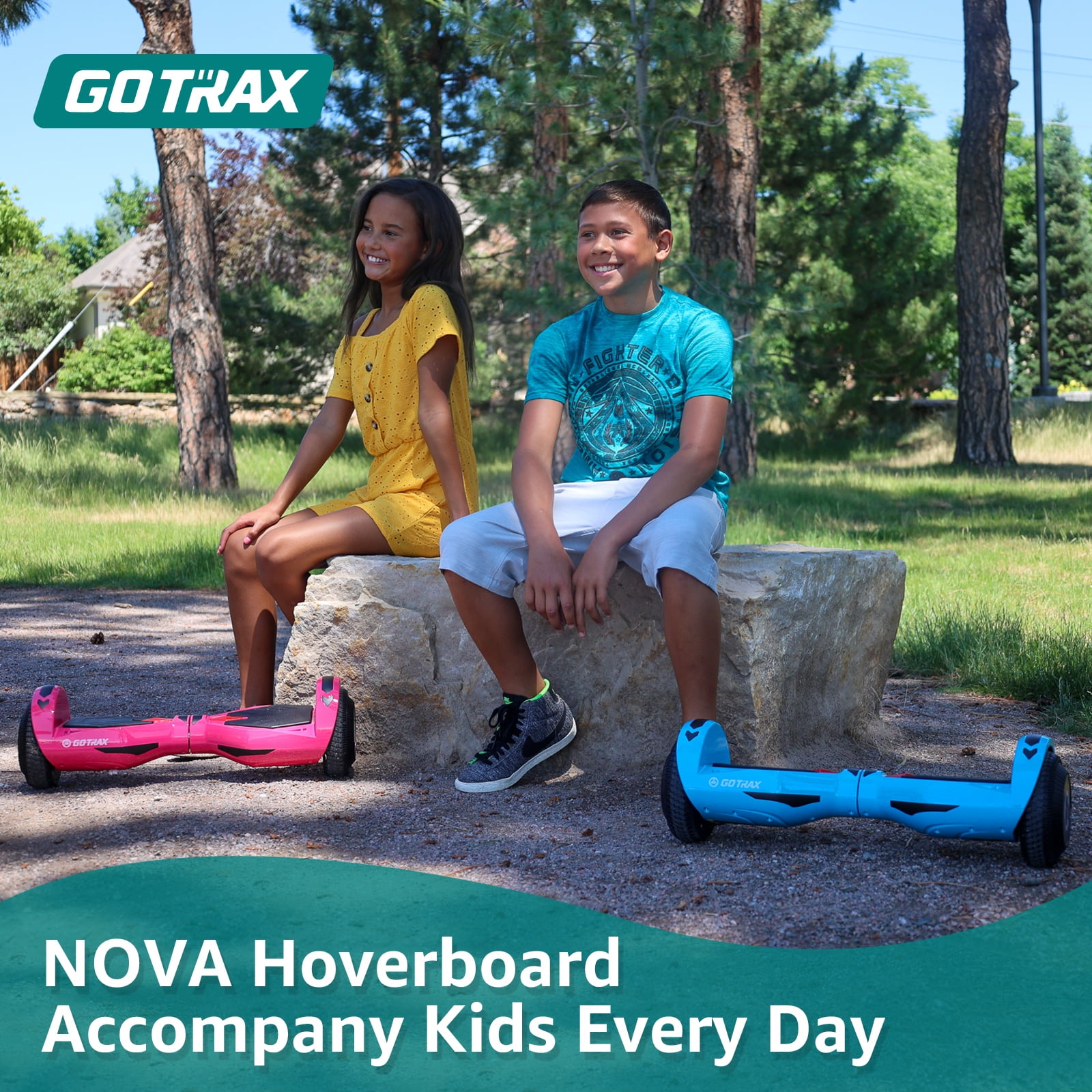 GOTRAX NOVA Hoverboard for Kids Ages 6+, 200W 6.5" LED Wheels&6.25mph HoverBoard for Kids, Teal - Image 6