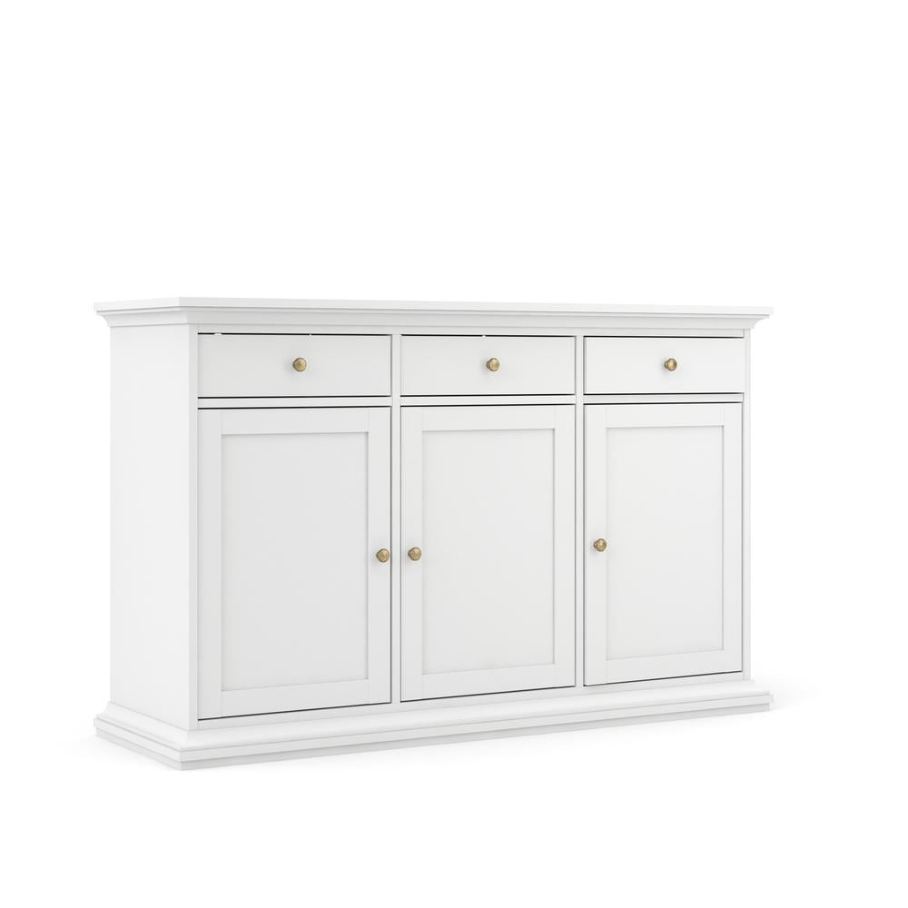 Tvilum Sonoma 6 Shelf Sideboard with 3 Doors and 3 Drawers, White - Image 8