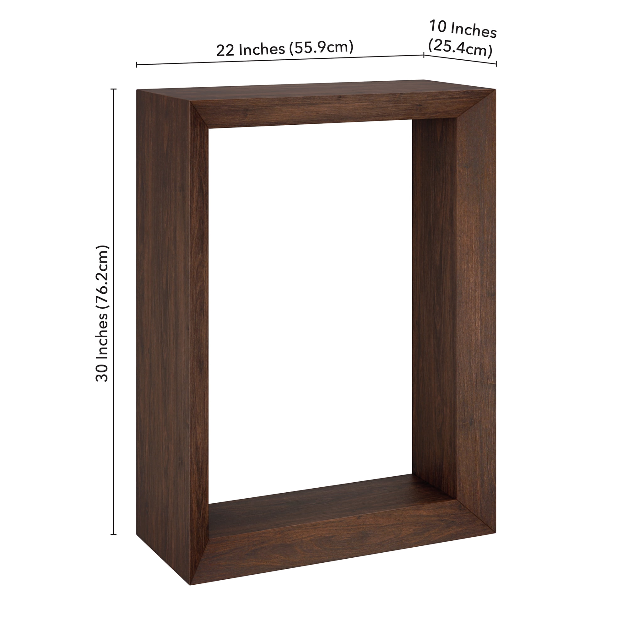 Evelyn&Zoe Modern Farmhouse 22" Wide Alder Brown Console Table - Image 3