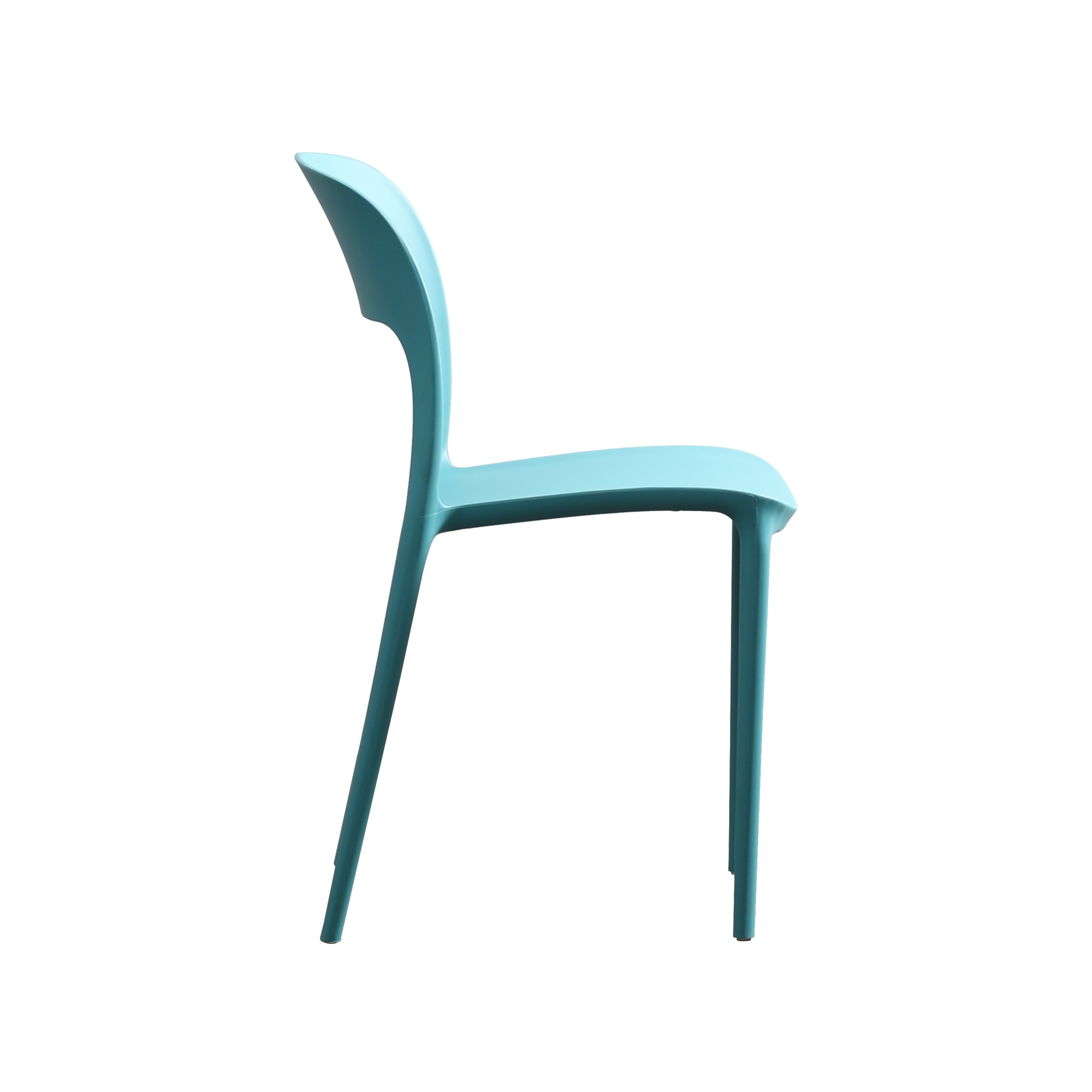 Tatiana Outdoor Plastic Chairs, Set of 2, Teal - Image 2