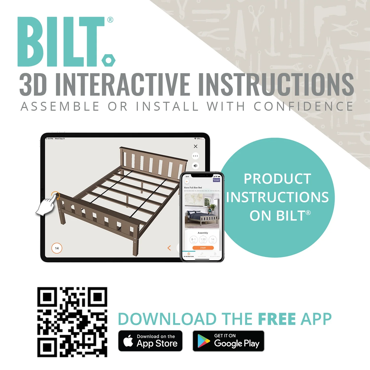 Better Homes & Gardens Kane Full Size Bed, Multiple Colors - Image 2