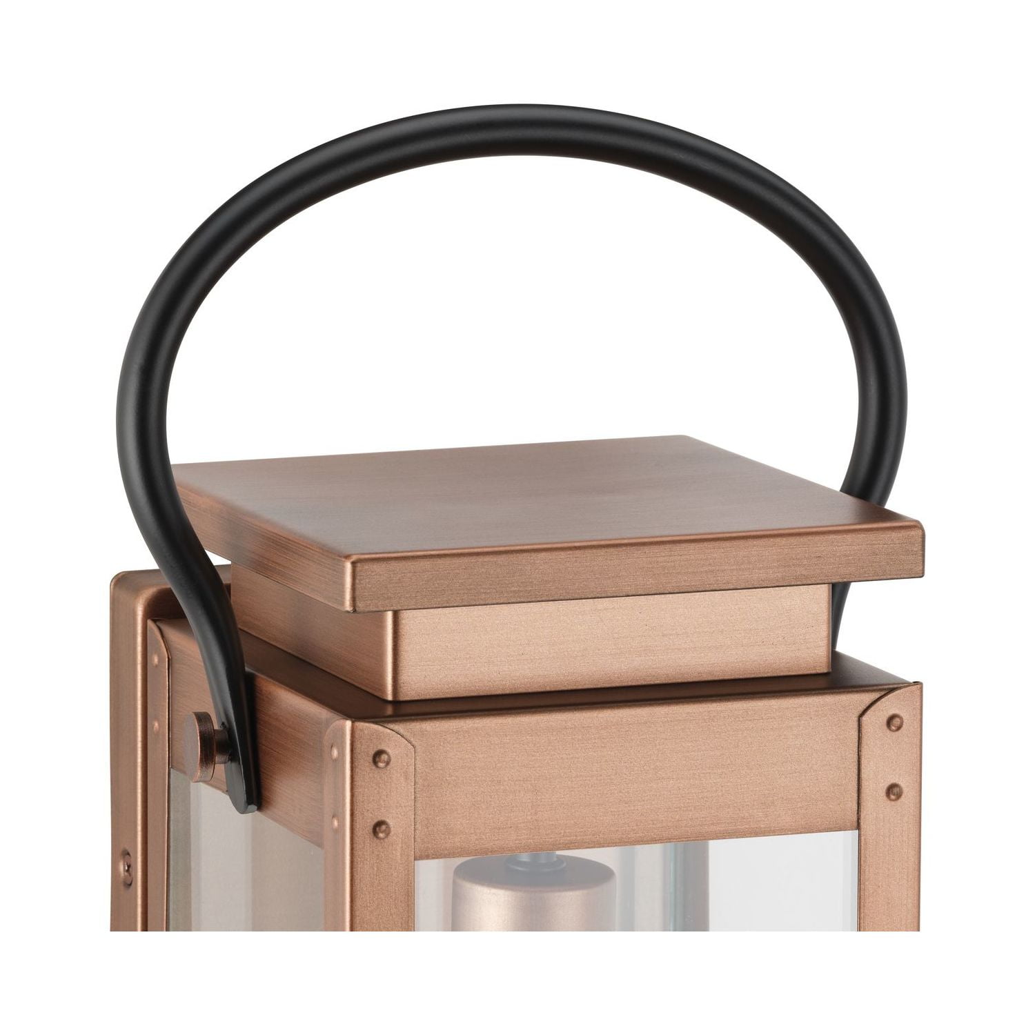 Union Square One-Light Medium Antique Copper Urban Industrial Outdoor Wall Lantern - Image 6