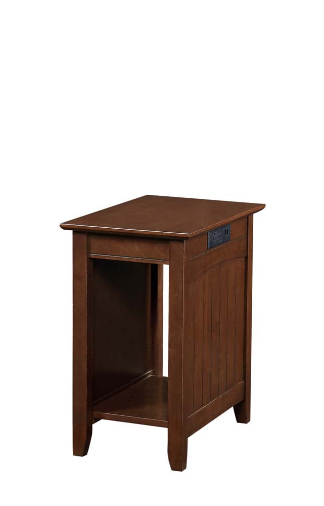 Convenience Concepts Edison End Table with Charging Station and Shelf, Espresso - Image 4