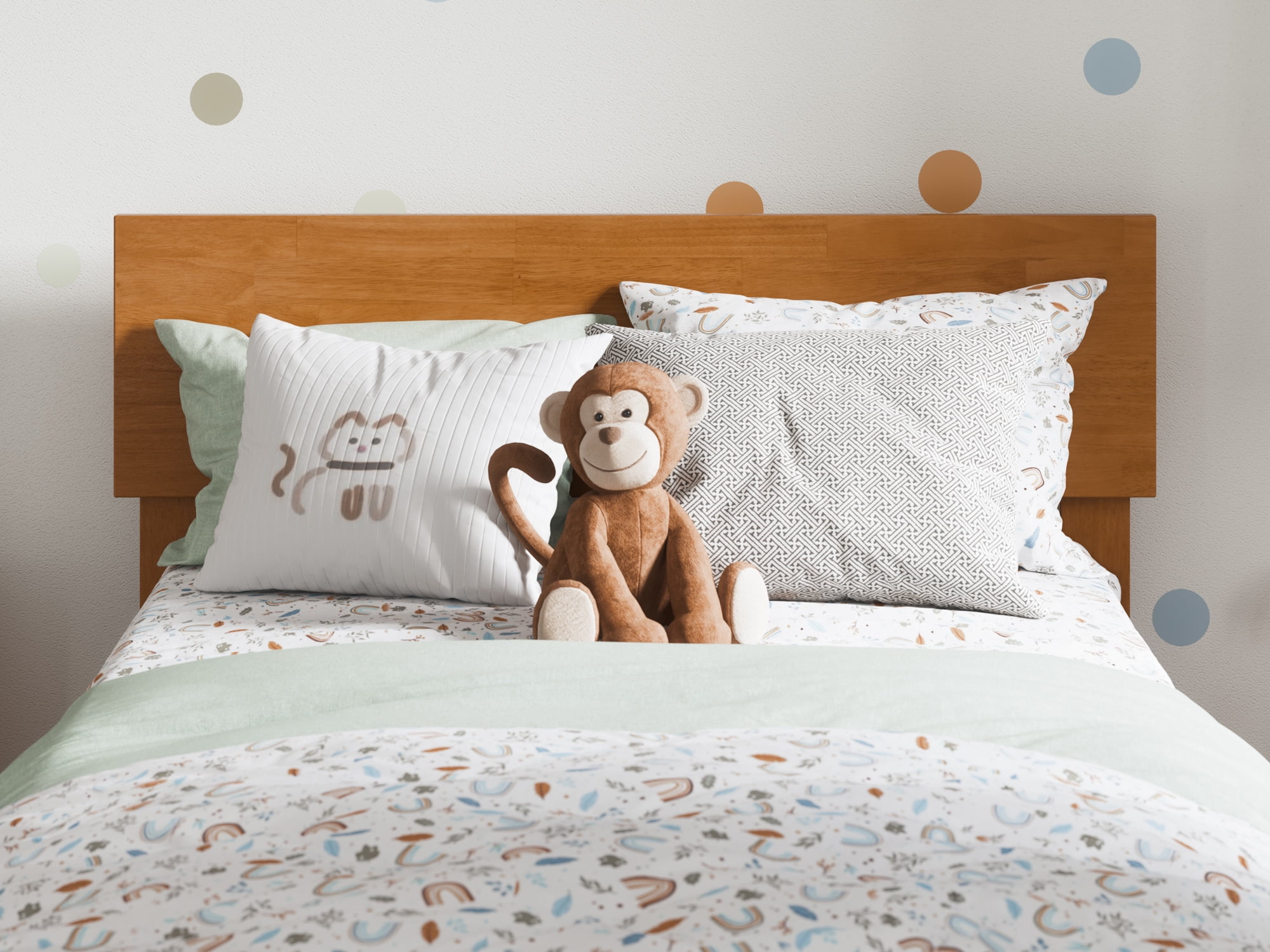 AFI Orlando Twin Solid Wood Foundation Bed, Light Toffee - Image 4