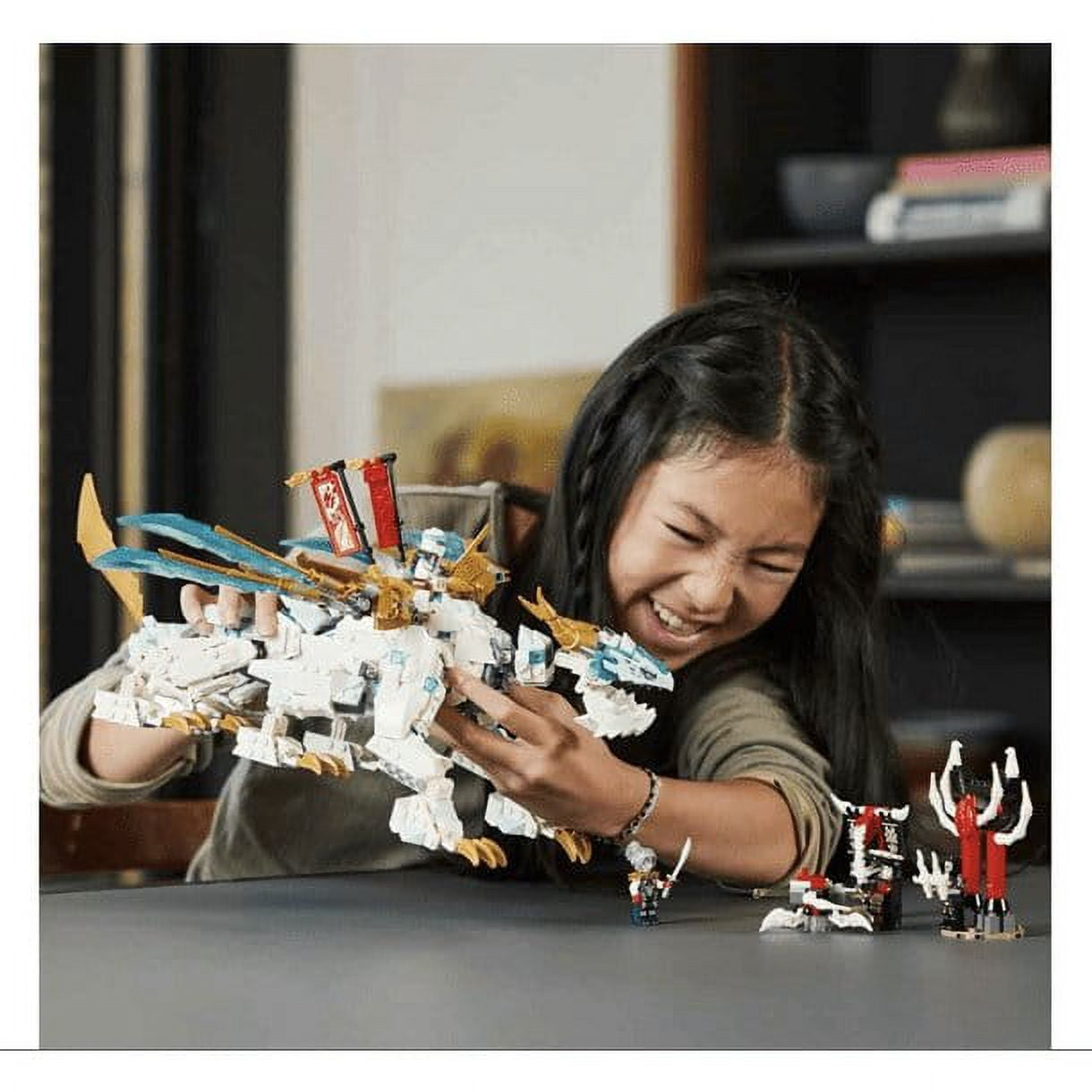 LEGO NINJAGO Zane's Ice Dragon Creature 71786, 2in1 Dragon Toy to Action Figure Warrior, Model Building Kit, Construction Set for Kids with 5 Minifigures - Image 7