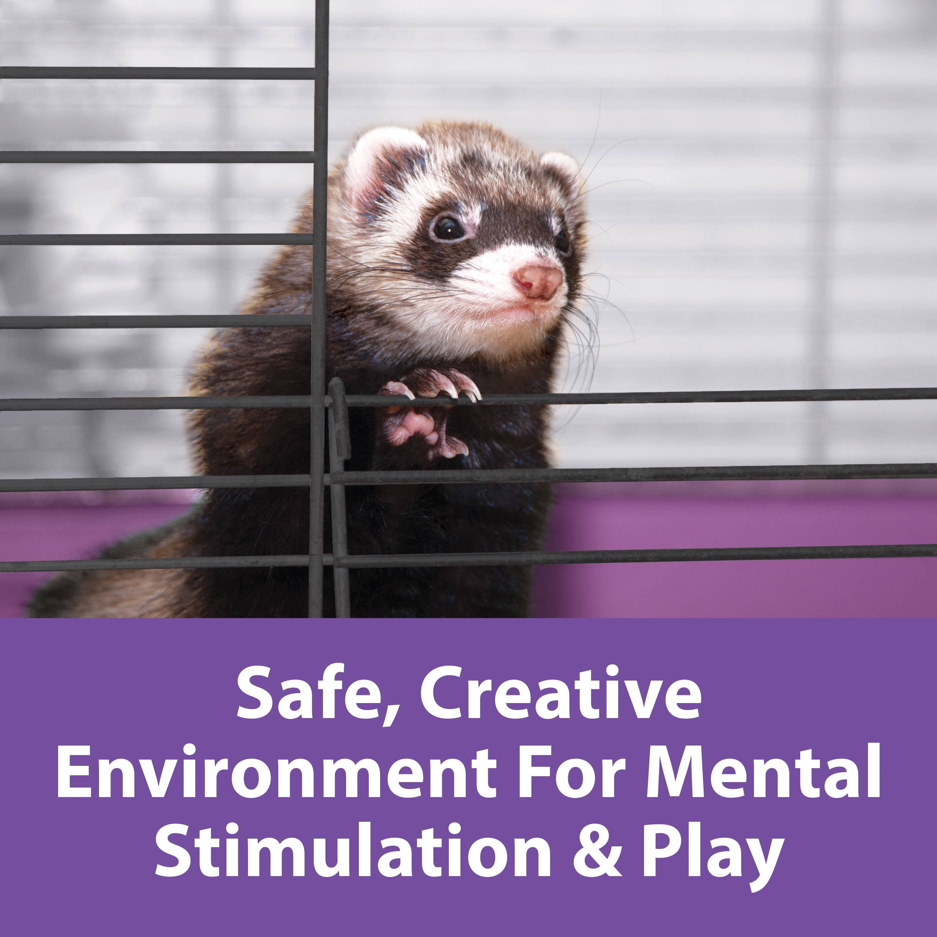 Kaytee My First Home Deluxe Multi-Level Habitat with Casters for Pet Ferrets - Image 6