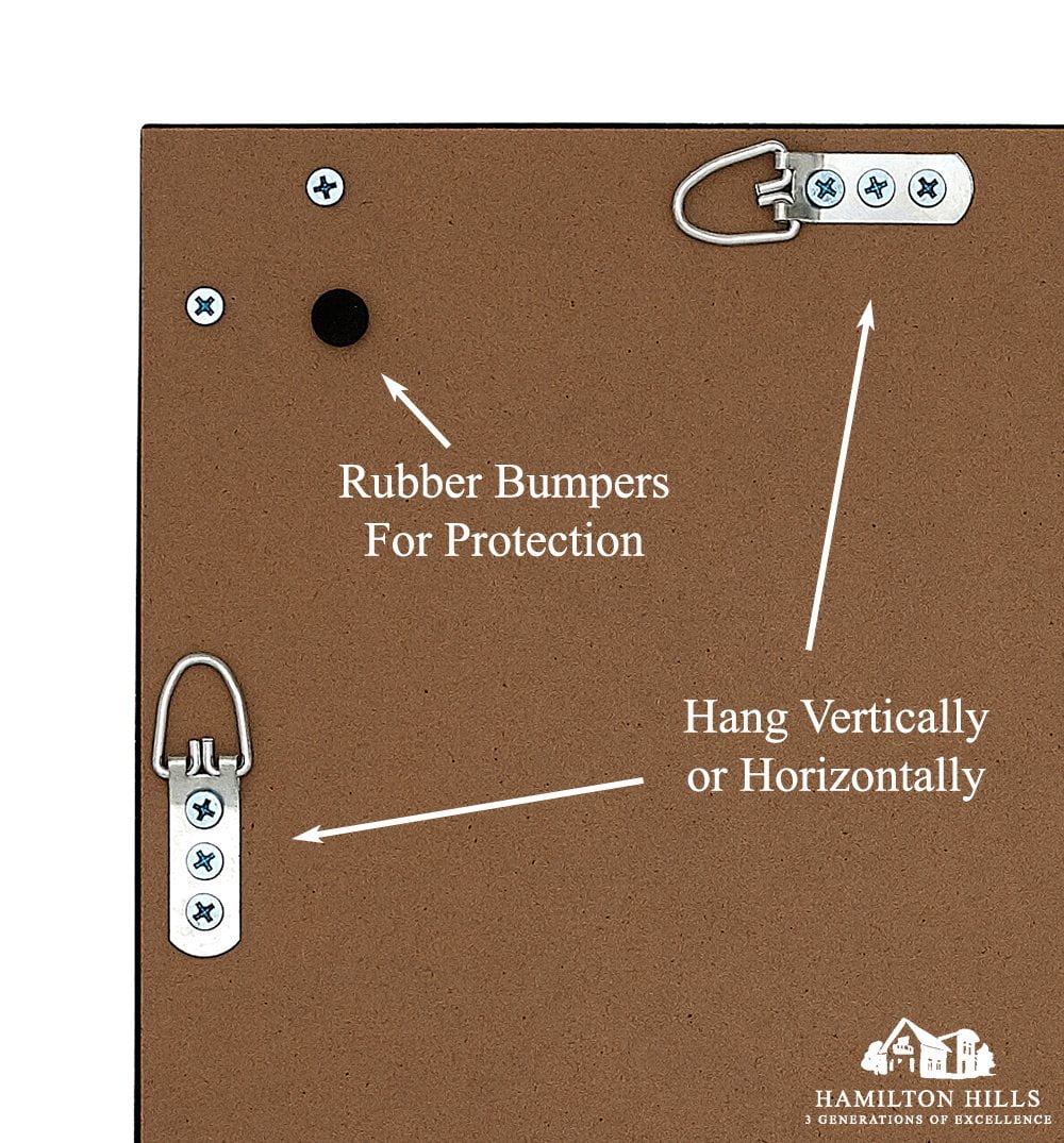 Hamilton Hills Clean Large Modern Polished Nickel Frame Wall Mirror Contemporary Premium Silver Backed Floating Glass Vanity Bathroom Metal Frame Rectangle Hangs Horizontal or Vertical (24" x 36") - Image 3