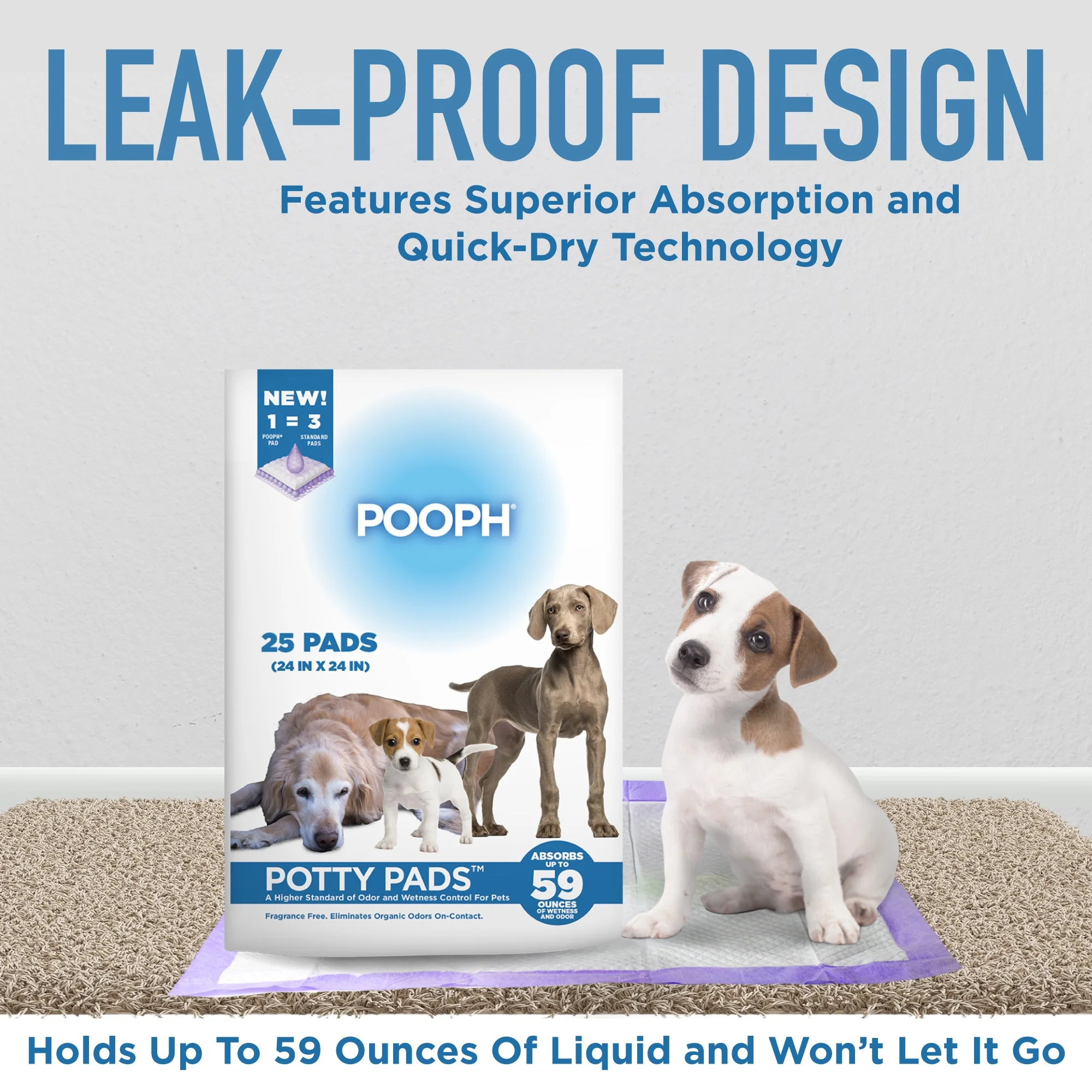 (4 pack) Pooph Potty Pads, 25 Count, Fragrance-Free, No Harsh Chemicals - Image 6