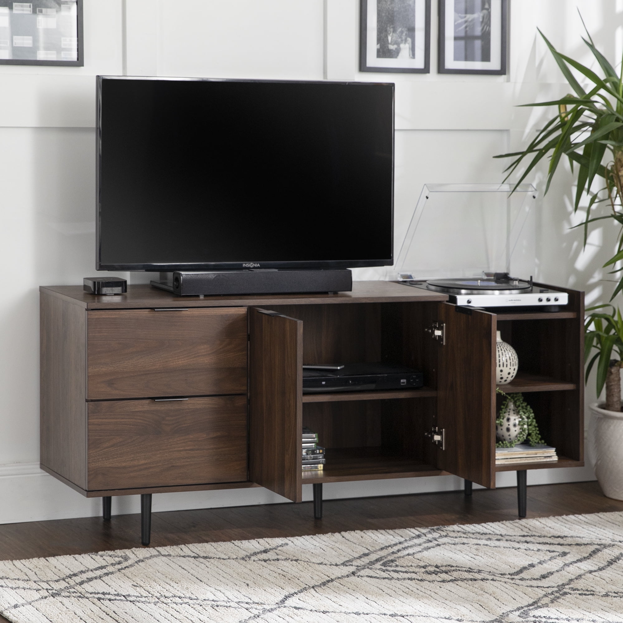 Manor Park Dark Walnut Modern TV Stand for TVs up to 48" - Image 10