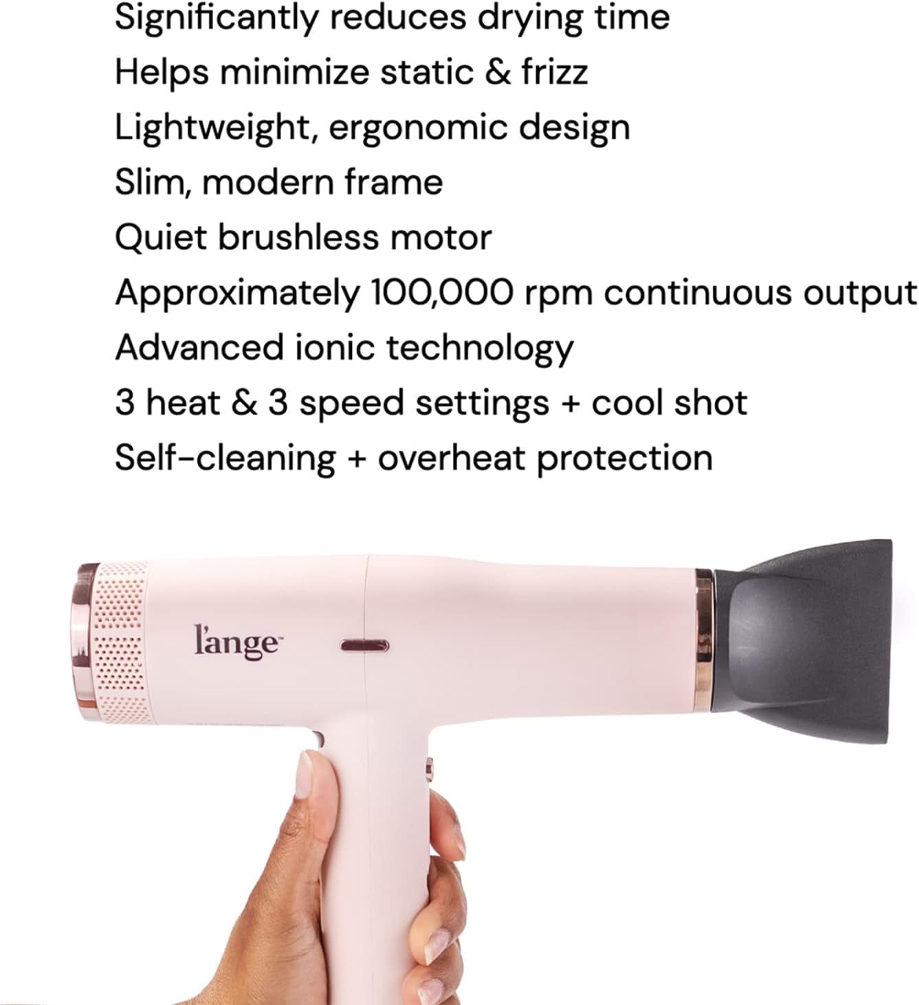 L'ange Hair Le Styliste Luxury Hair Dryer | Silent Brushless 1875W | 4X Faster Drying & 3 Settings - Image 6